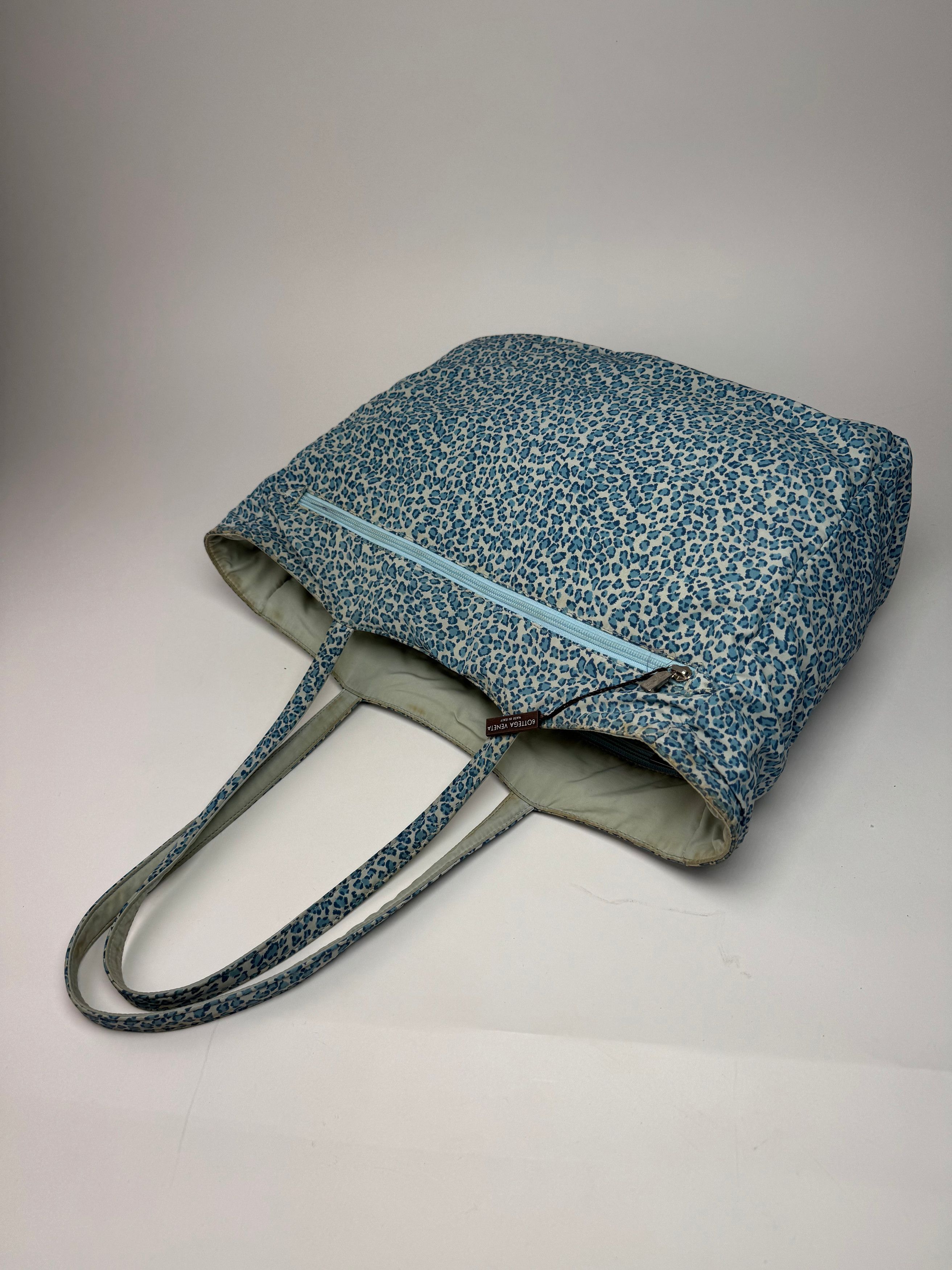 Bottega Veneta Vintage Reversible Shopper Leopard Blue Size ONE SIZE - 4 Thumbnail