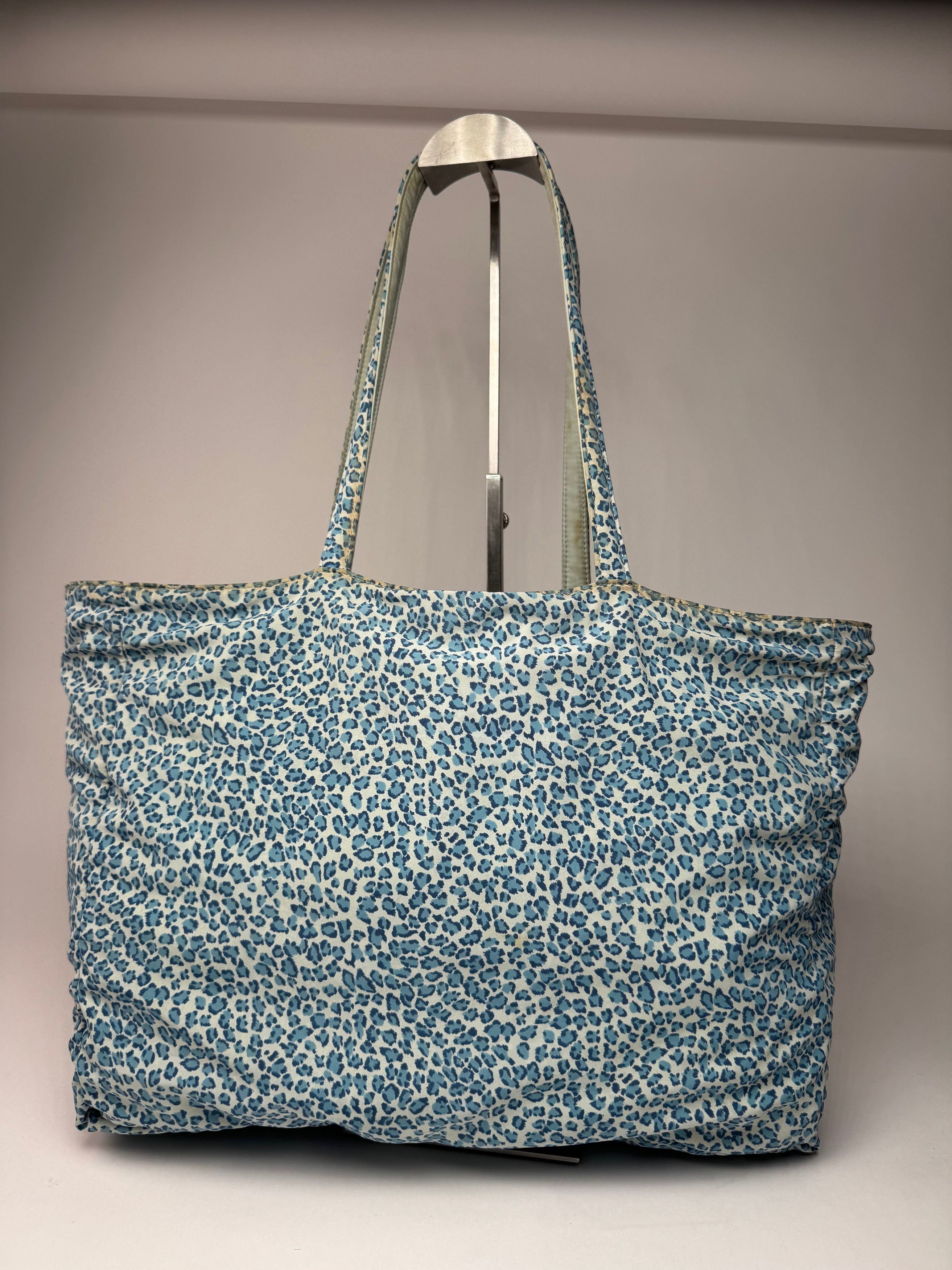 Bottega Veneta Vintage Reversible Shopper Leopard Blue Size ONE SIZE - 5 Thumbnail