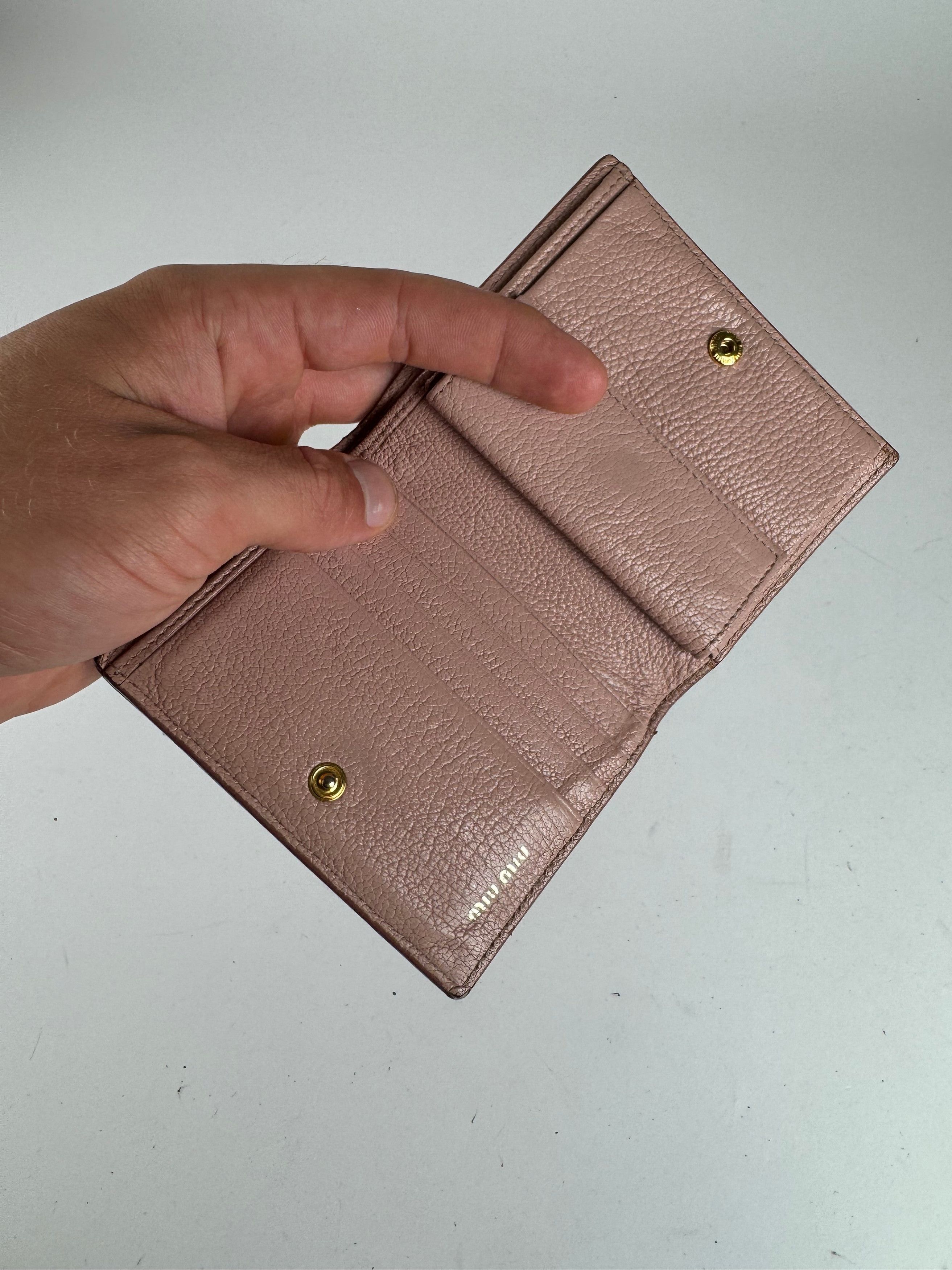 Miu Miu Vintage Leather wallet pink Size ONE SIZE - 4 Thumbnail