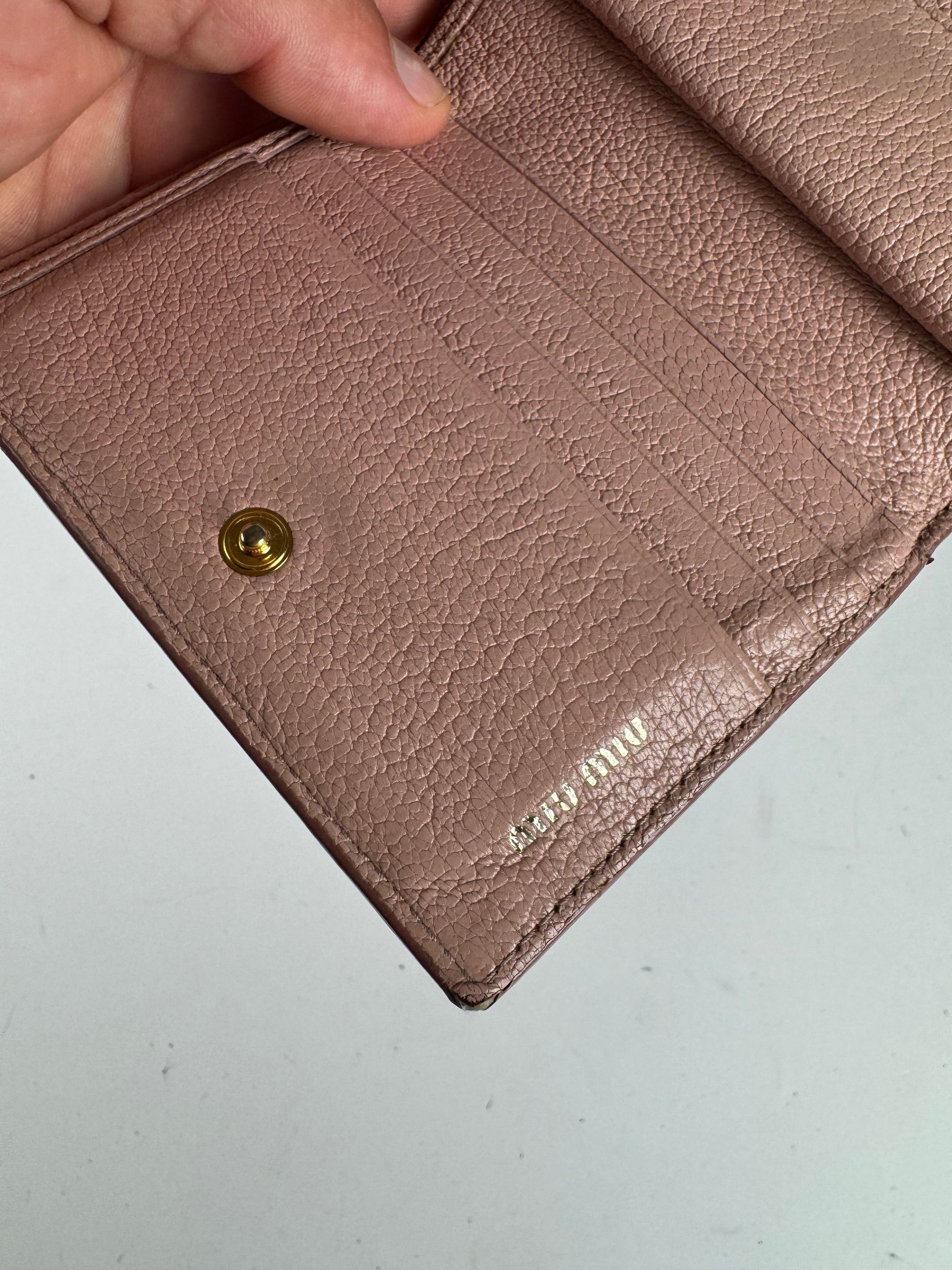Miu Miu Vintage Leather wallet pink Size ONE SIZE - 5 Thumbnail