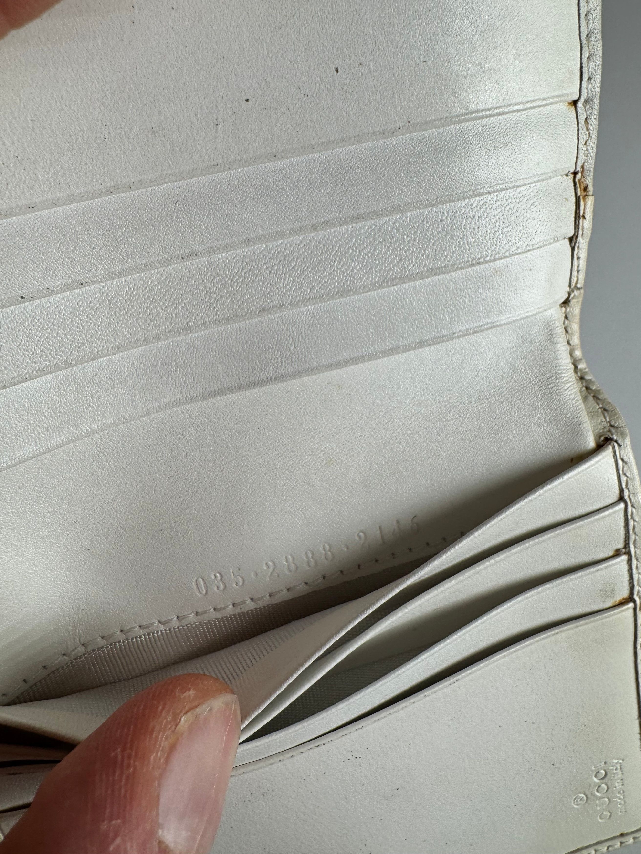 Gucci Vintage Monogram Leather Wallet white turquoise Size ONE SIZE - 6 Thumbnail