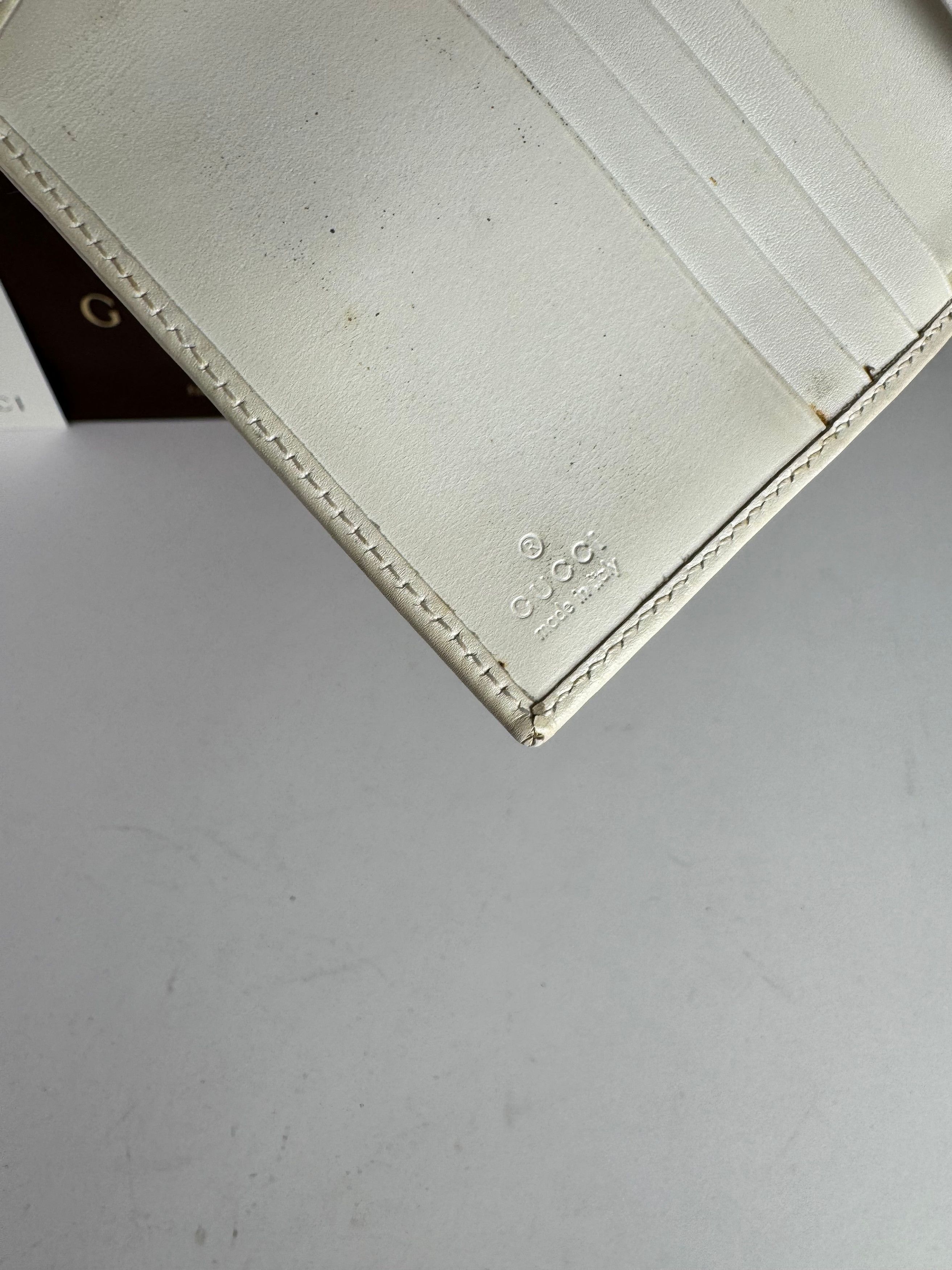 Gucci Vintage Monogram Leather Wallet white turquoise Size ONE SIZE - 7 Thumbnail