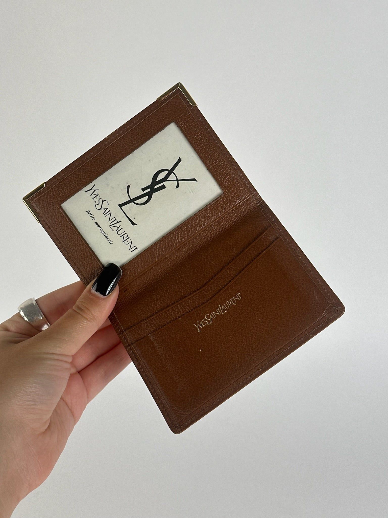 Other Vintage Yves Saint Laurent leather Card holder brown Size ONE SIZE - 6 Thumbnail