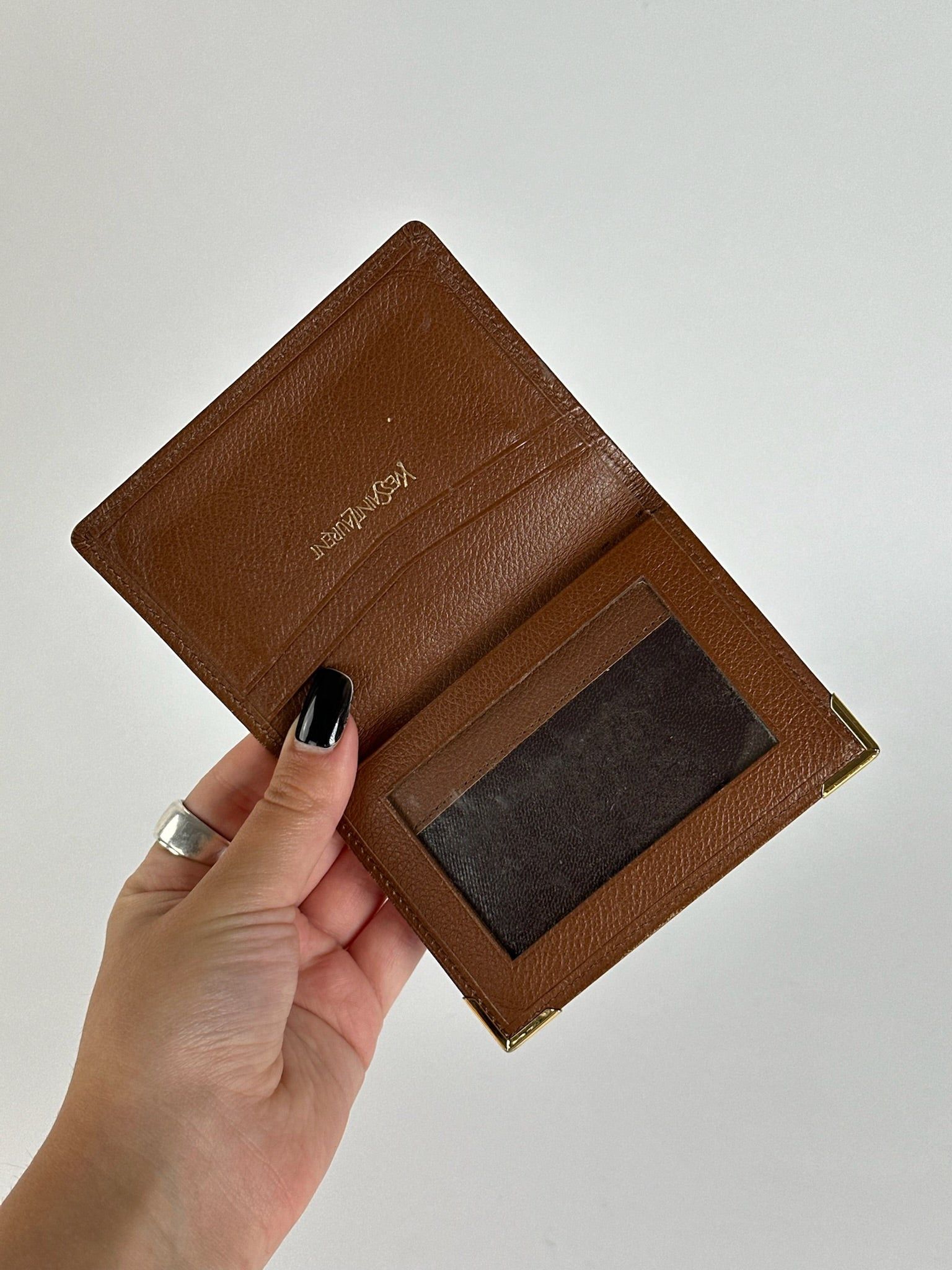 Other Vintage Yves Saint Laurent leather Card holder brown Size ONE SIZE - 3 Thumbnail