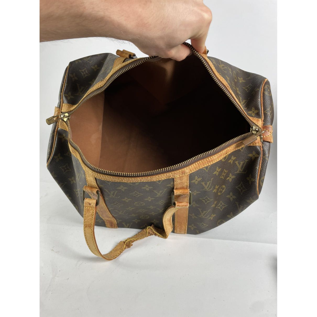 Louis Vuitton Keepall Brown Leather Bag Size ONE SIZE - 2 Thumbnail