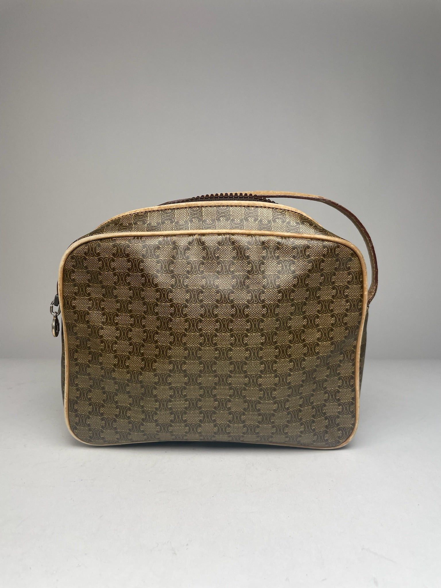 Celine Vintage Paris Triomphe Leather Monogram Bag Size ONE SIZE - 3 Thumbnail