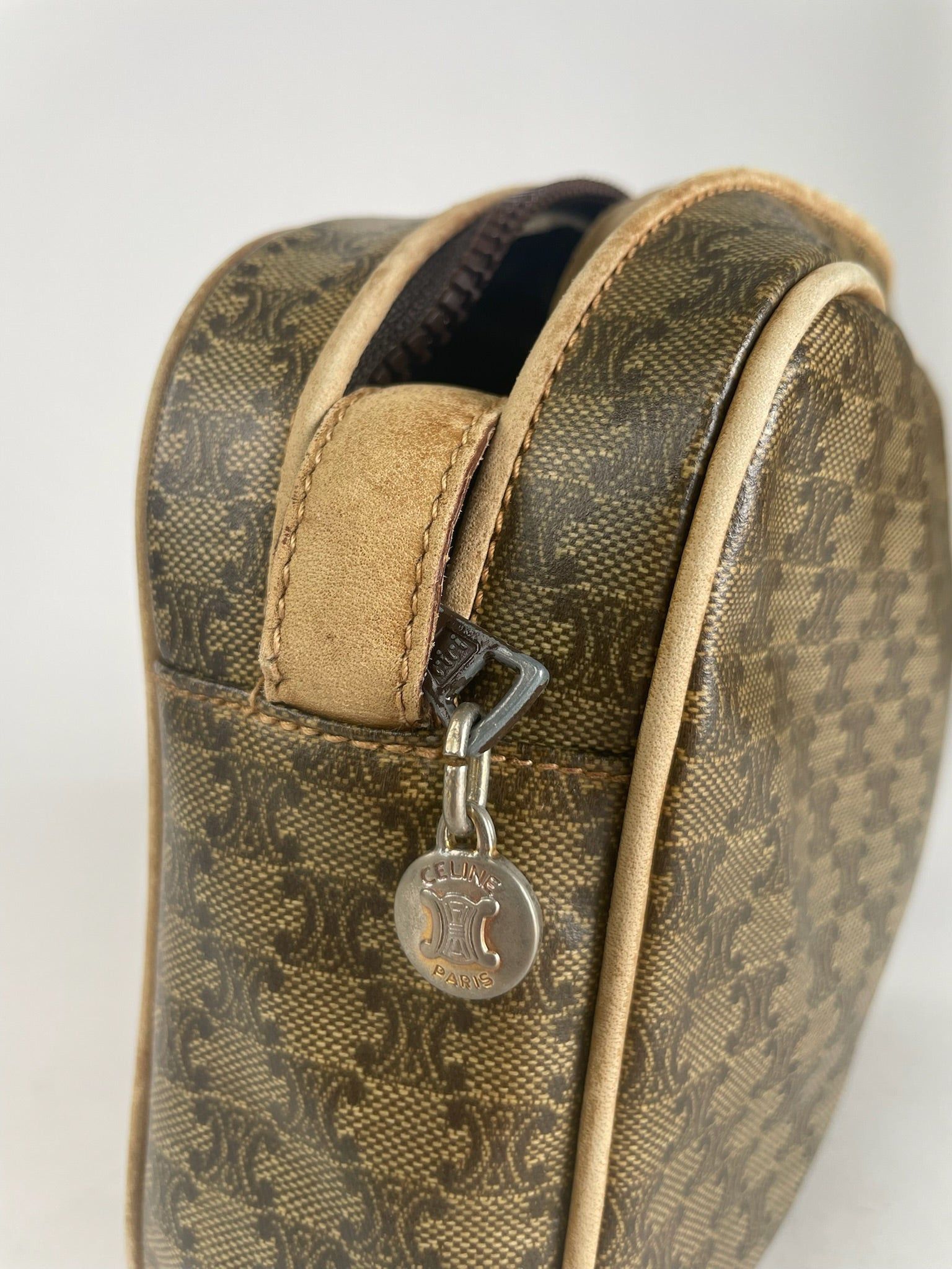 Celine Vintage Paris Triomphe Leather Monogram Bag Size ONE SIZE - 9 Thumbnail