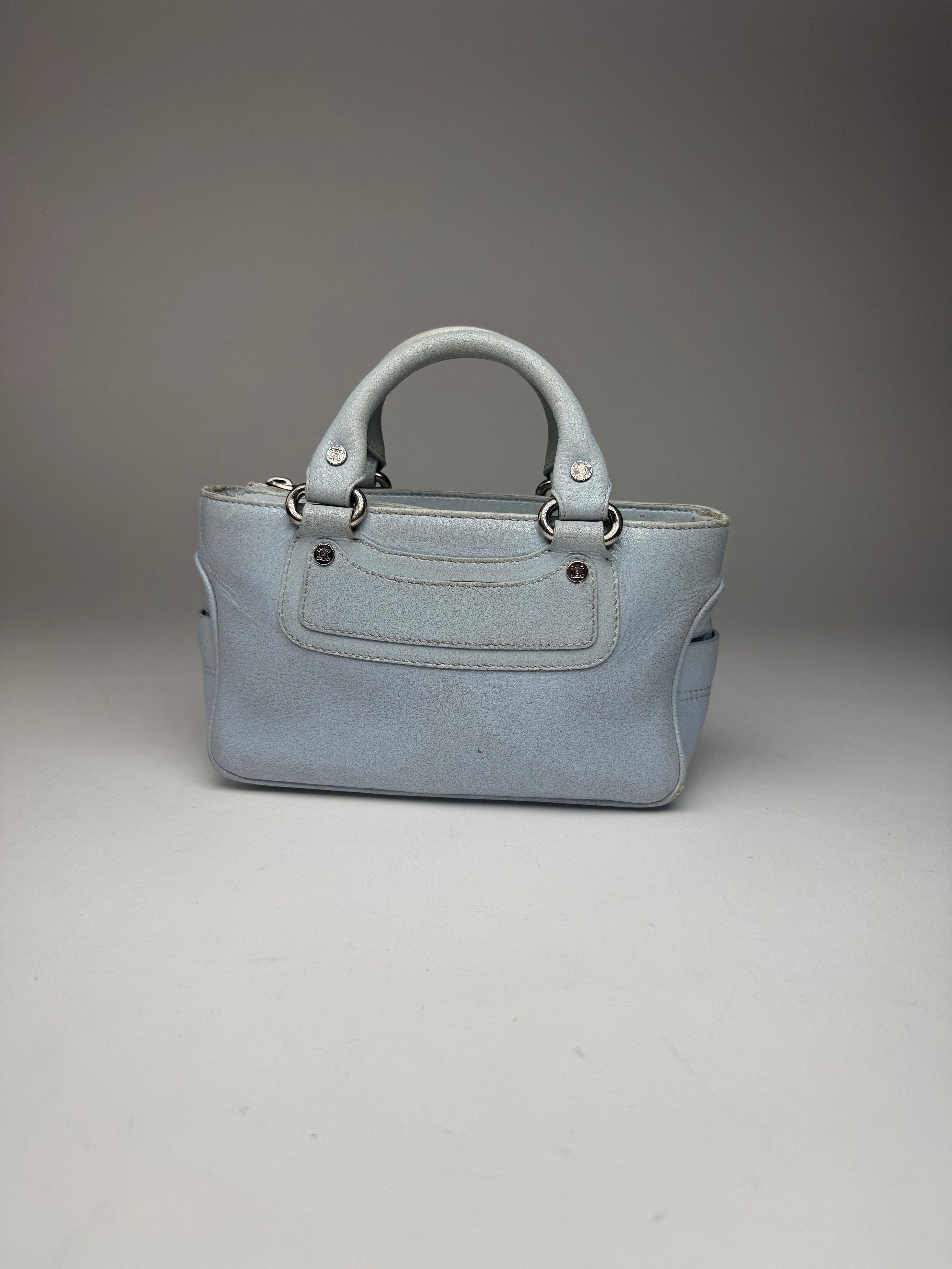 Celine Vintage baby blue leather mini bag Size ONE SIZE - 14 Thumbnail