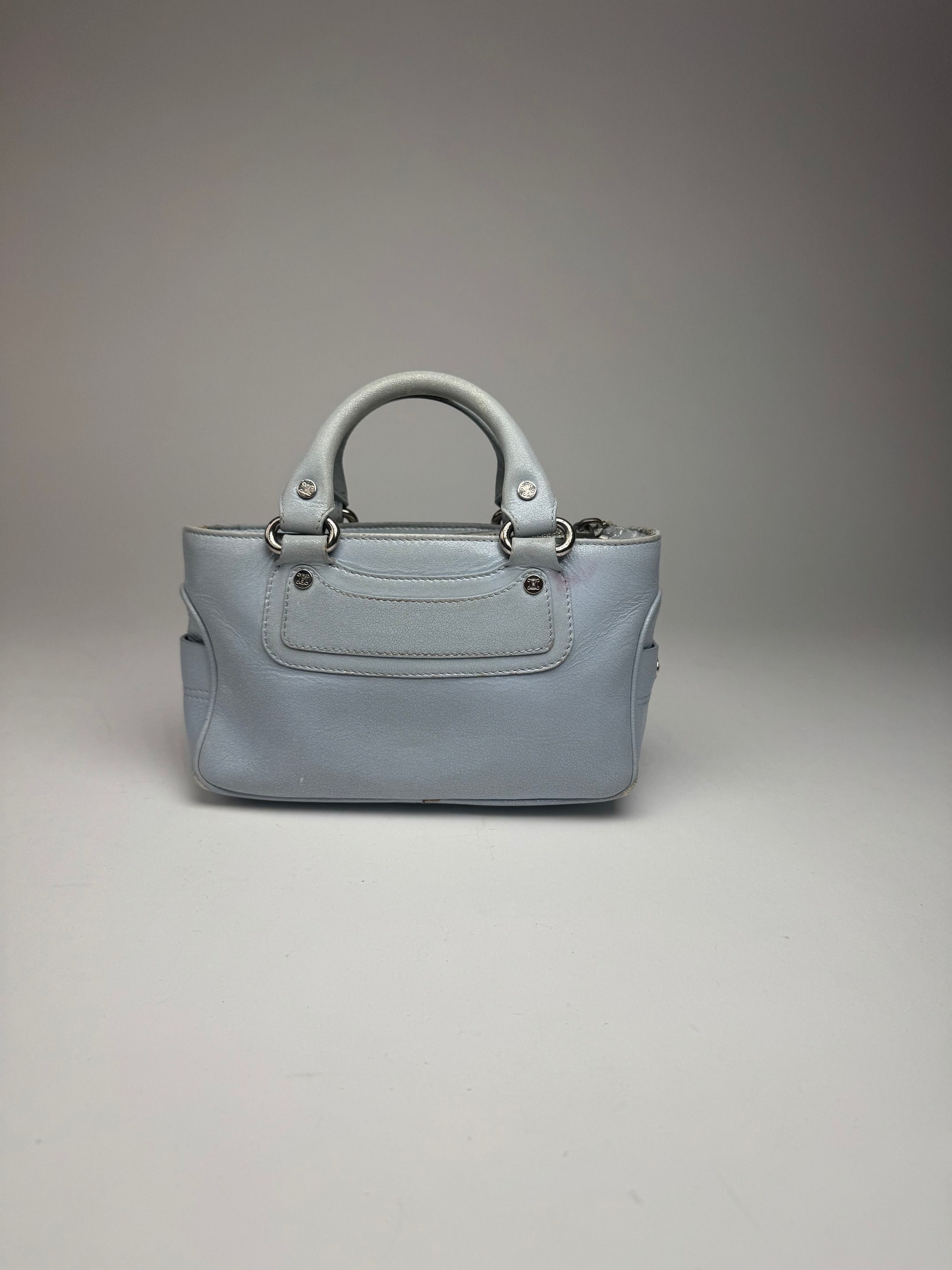 Celine Vintage baby blue leather mini bag Size ONE SIZE - 4 Thumbnail