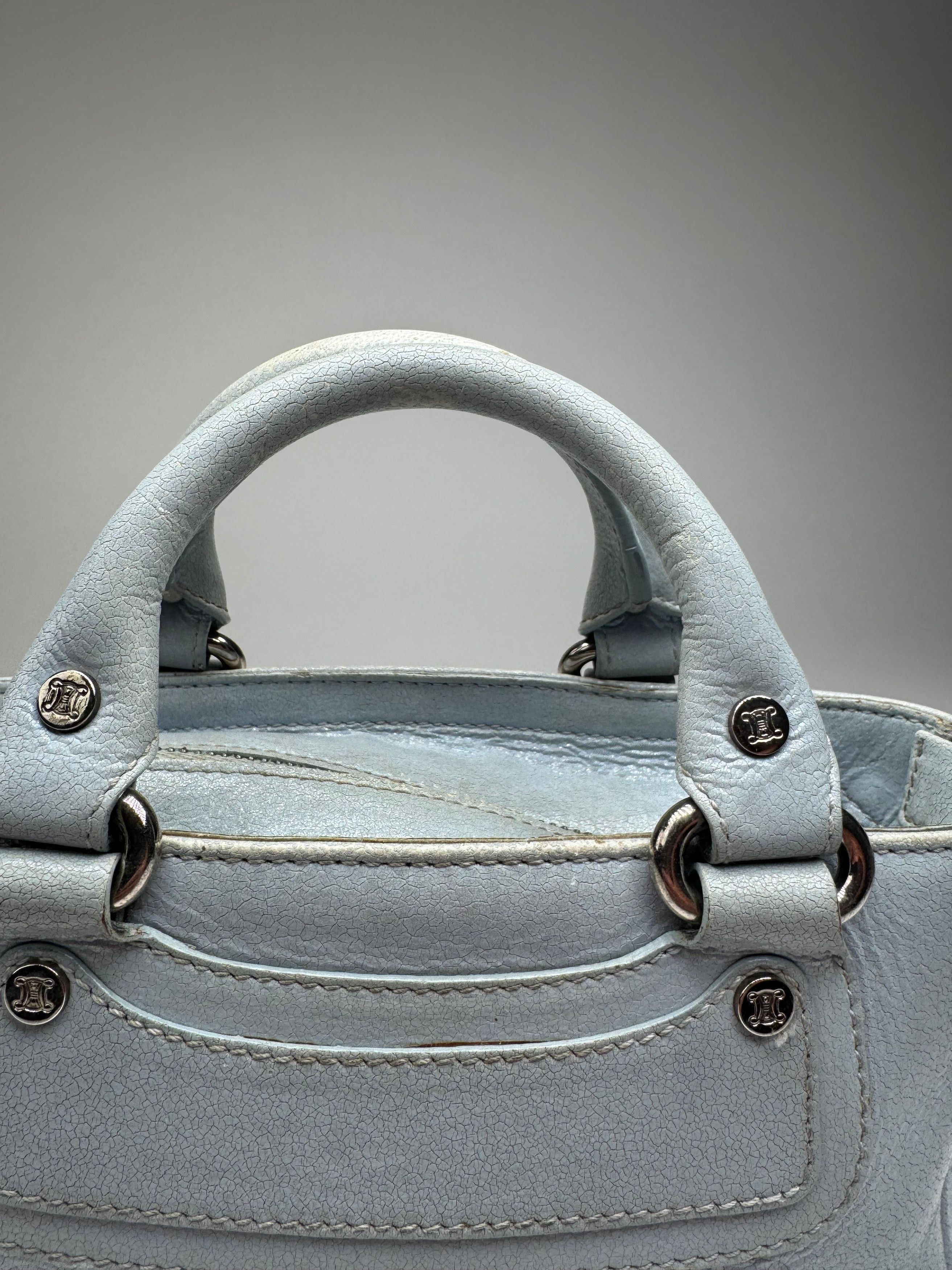 Celine Vintage baby blue leather mini bag Size ONE SIZE - 2 Thumbnail
