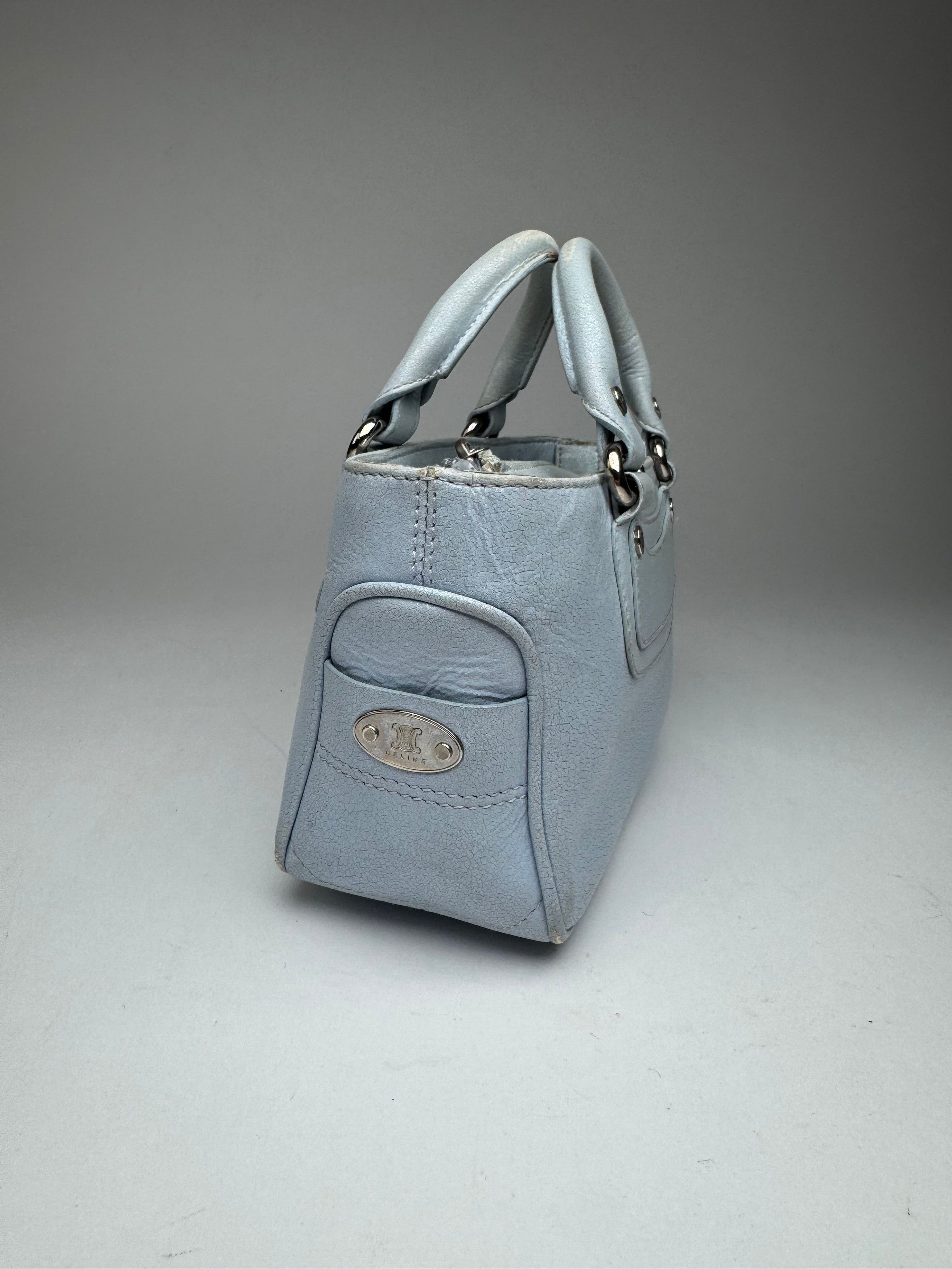 Celine Vintage baby blue leather mini bag Size ONE SIZE - 3 Thumbnail