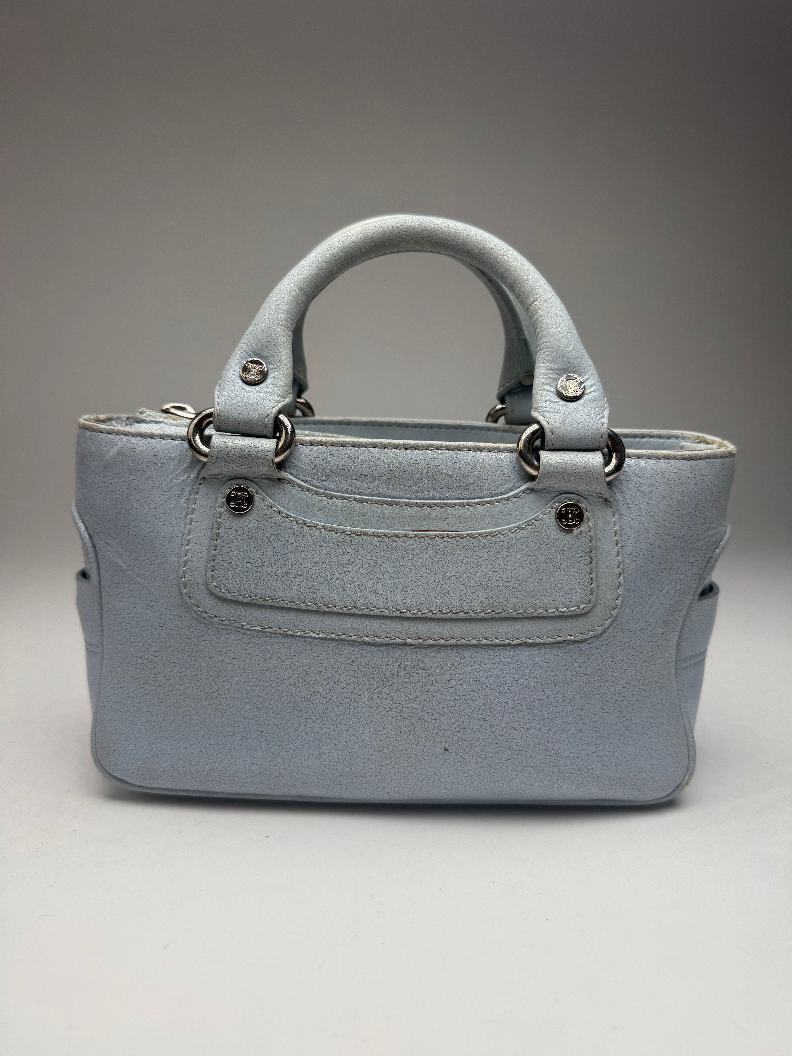 Celine Vintage baby blue leather mini bag Size ONE SIZE - 12 Thumbnail