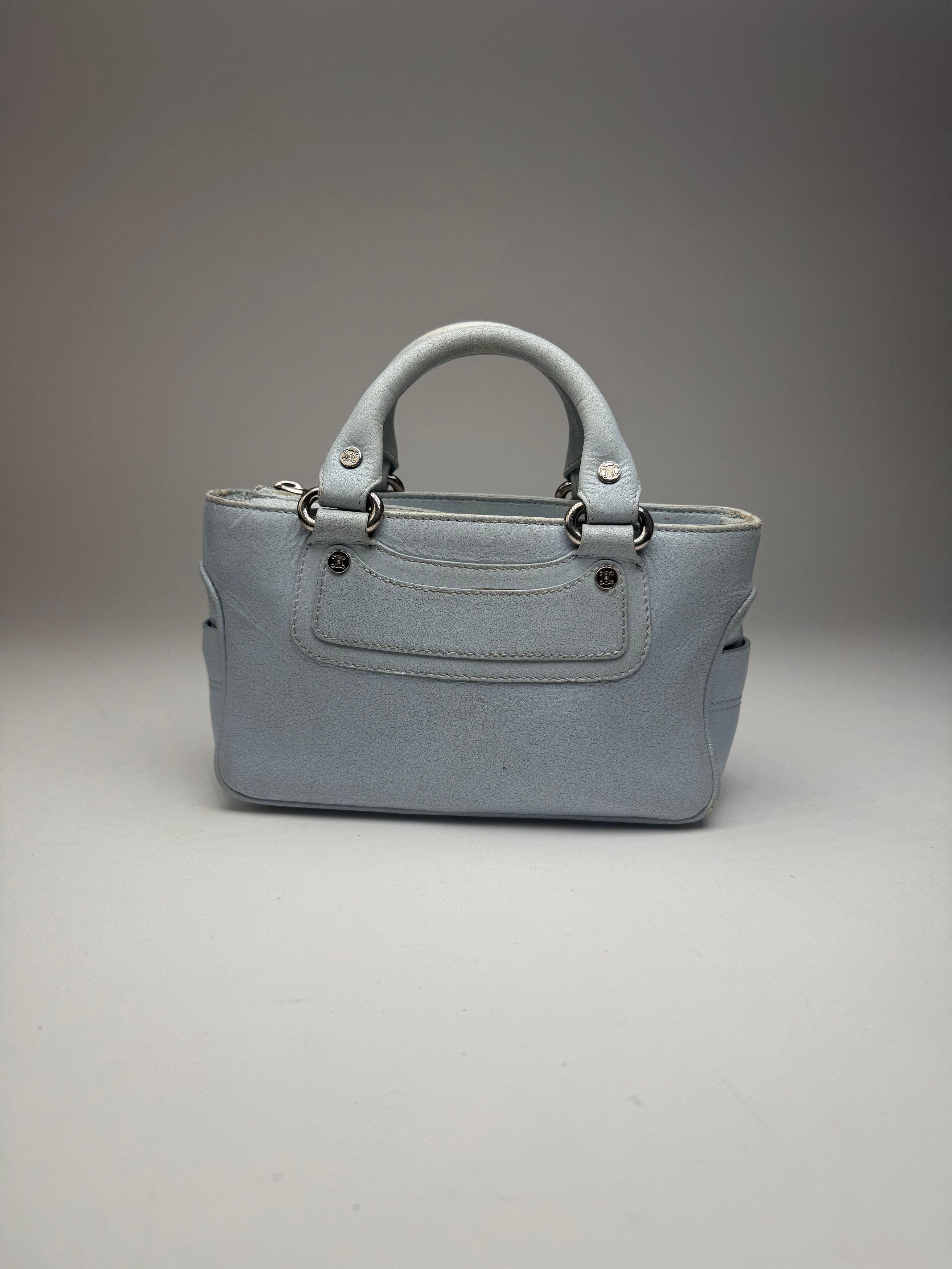 Celine Vintage baby blue leather mini bag Size ONE SIZE - 13 Thumbnail