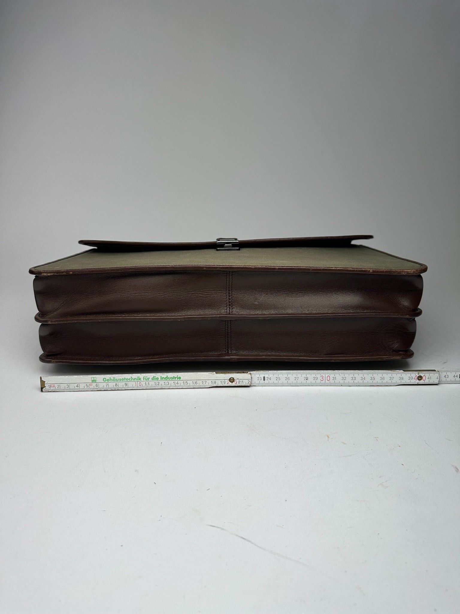 Givenchy Vintage Leather canvas Briefcase khaki brown Size ONE SIZE - 9 Thumbnail