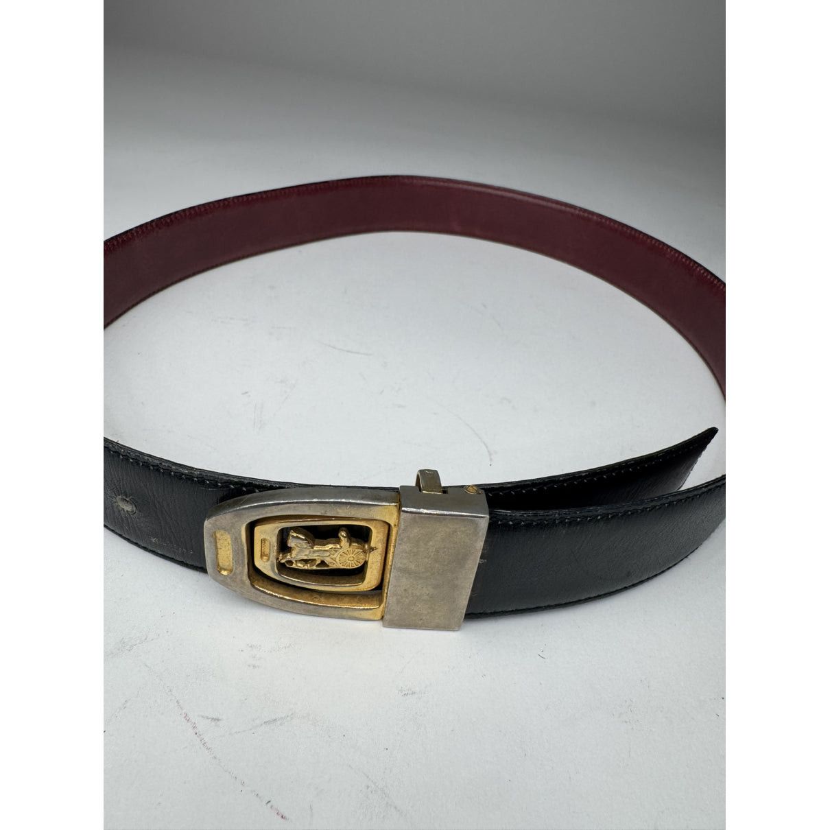 Celine Triomphe Black Leather Belt Size ONE SIZE - 2 Thumbnail