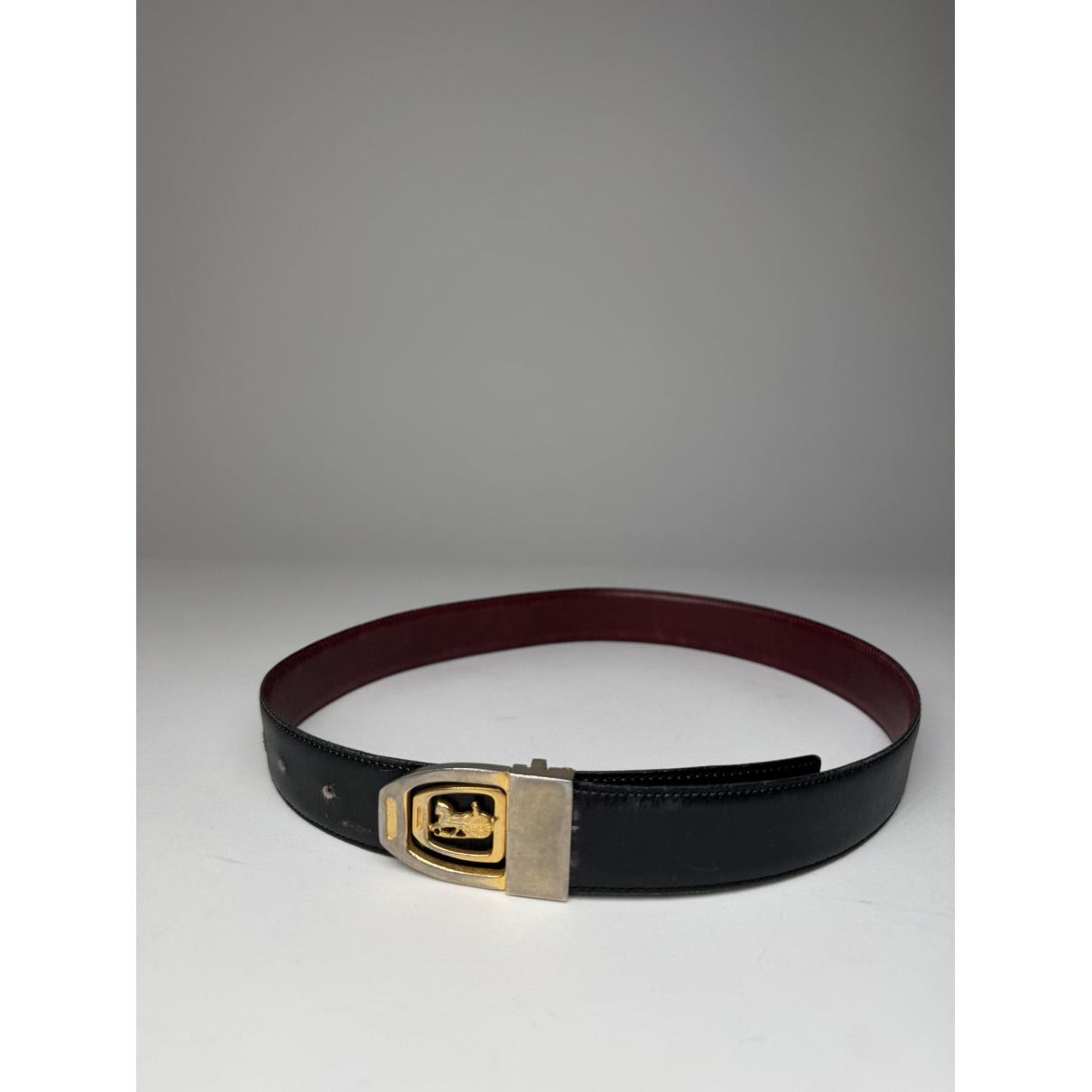 Celine Triomphe Black Leather Belt Size ONE SIZE - 4 Thumbnail