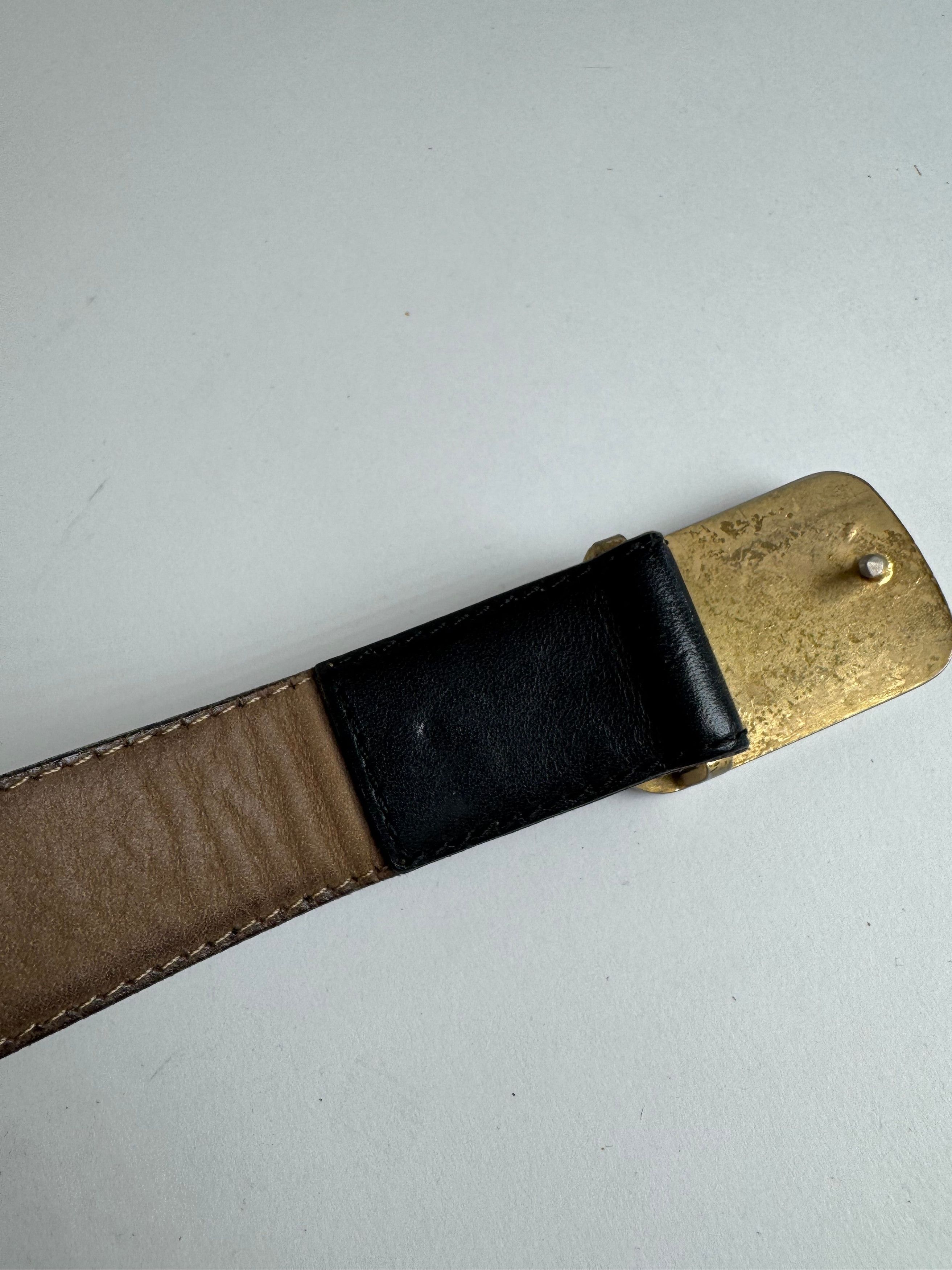 Other Vintage Yves Saint Laurent Leather Belt black Size ONE SIZE - 6 Thumbnail