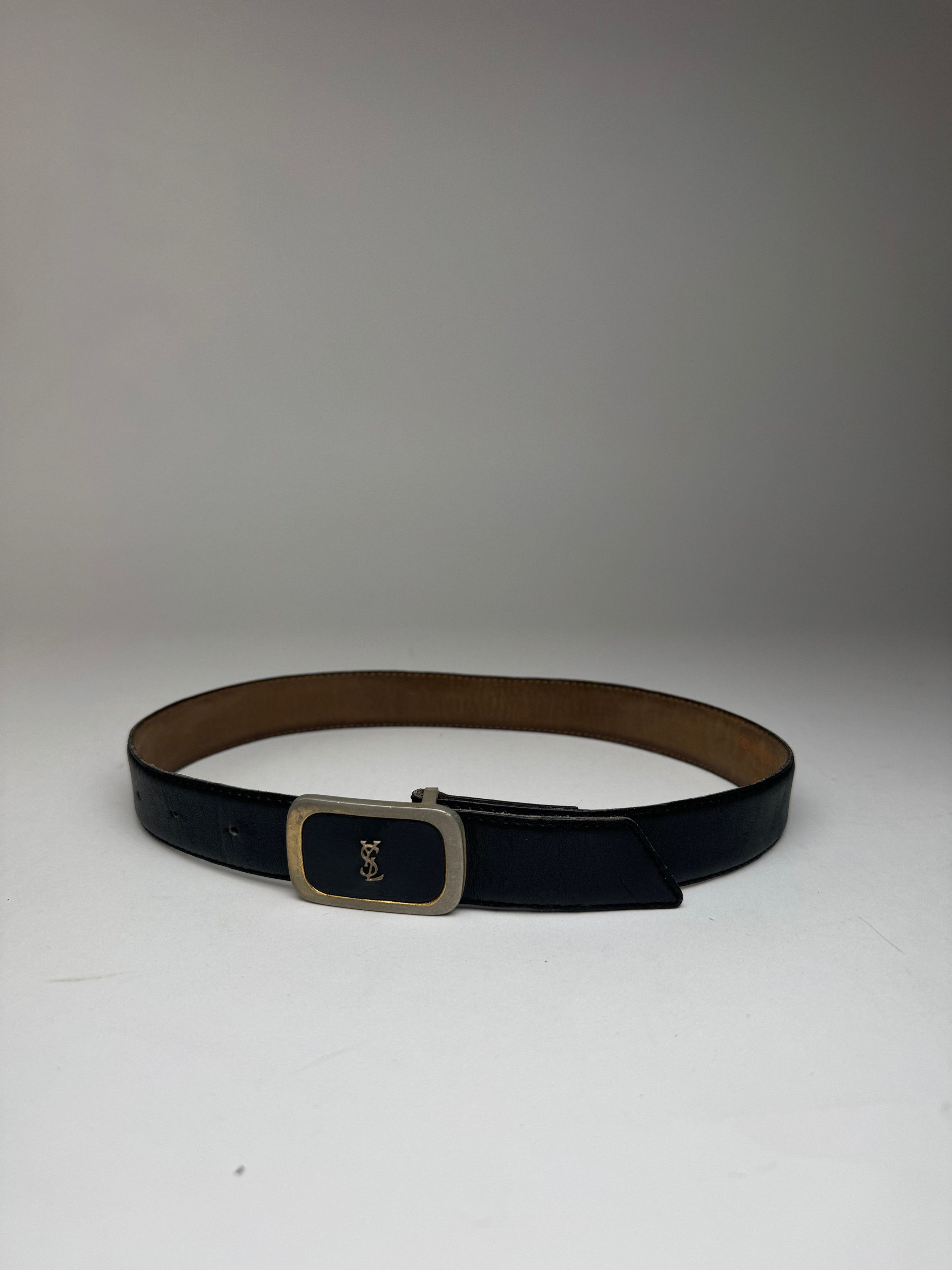 Other Vintage Yves Saint Laurent Leather Belt black Size ONE SIZE - 10 Thumbnail