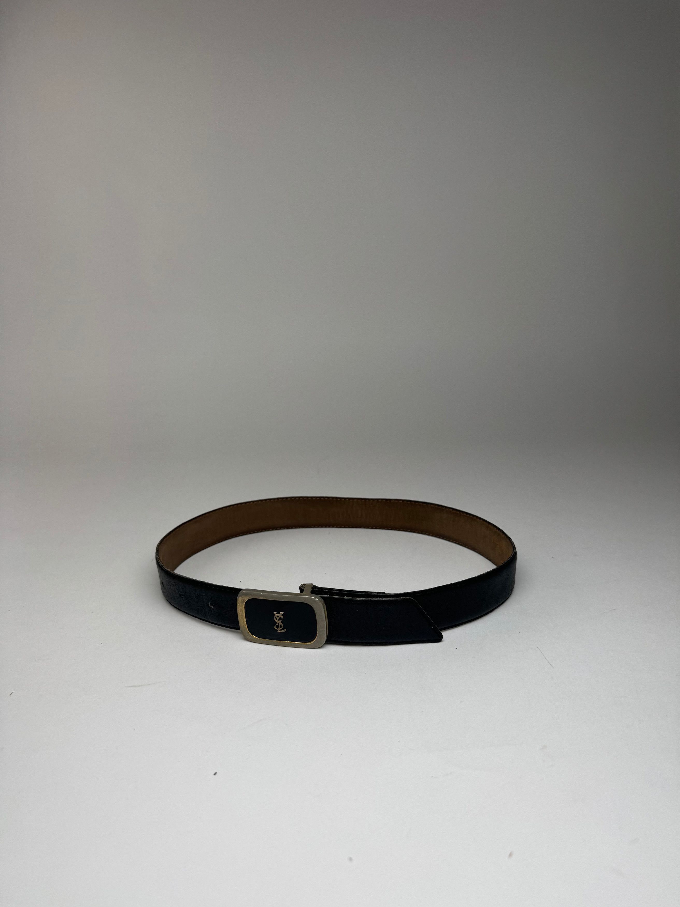 Other Vintage Yves Saint Laurent Leather Belt black Size ONE SIZE - 4 Thumbnail
