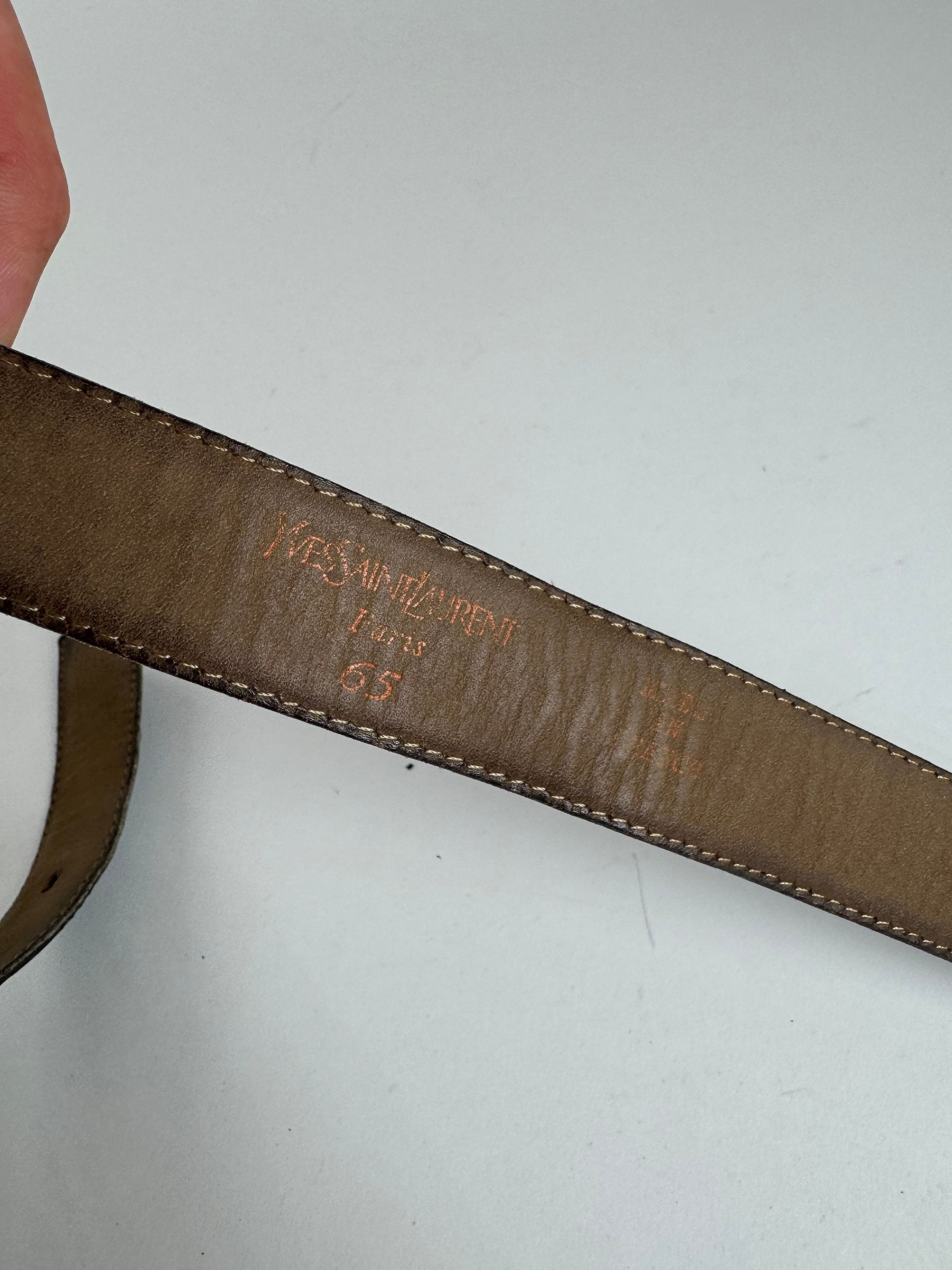 Other Vintage Yves Saint Laurent Leather Belt black Size ONE SIZE - 8 Thumbnail