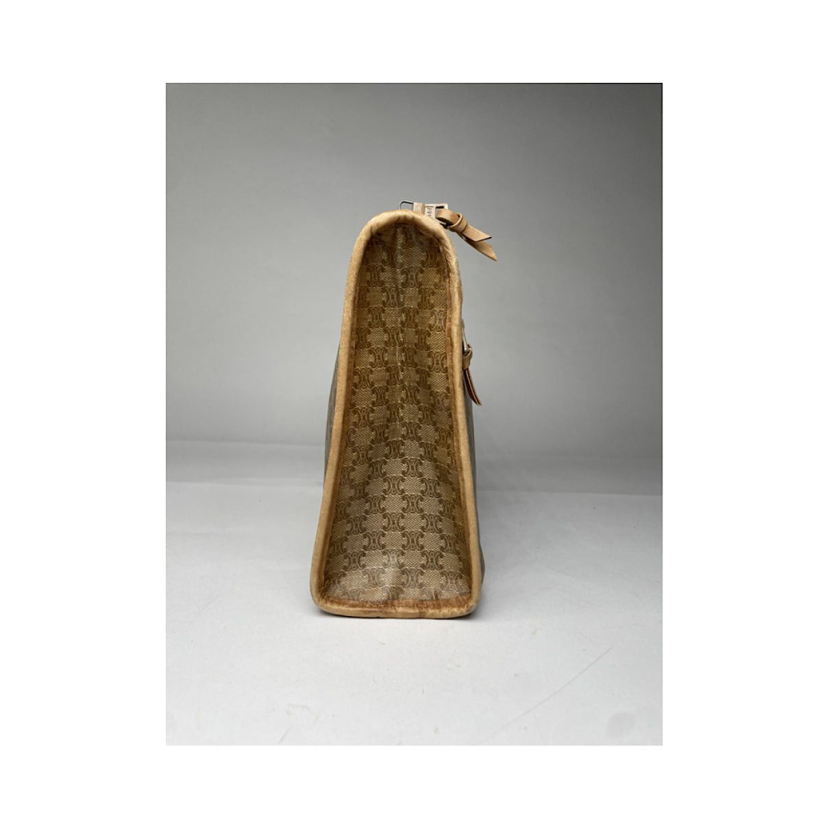 Celine Triomphe Vintage Brown Leather Clutch Bag Size ONE SIZE - 4 Thumbnail