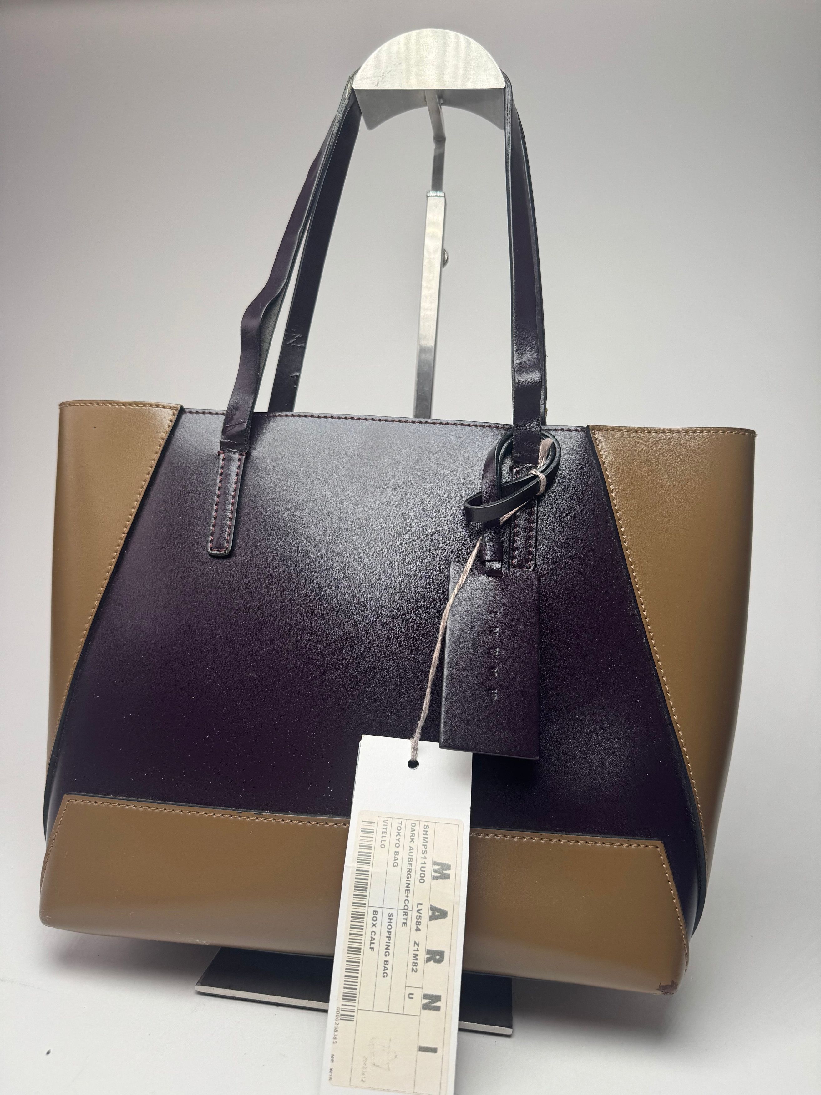 Marni Vintage Leather Bag purple khaki Size ONE SIZE - 13 Thumbnail