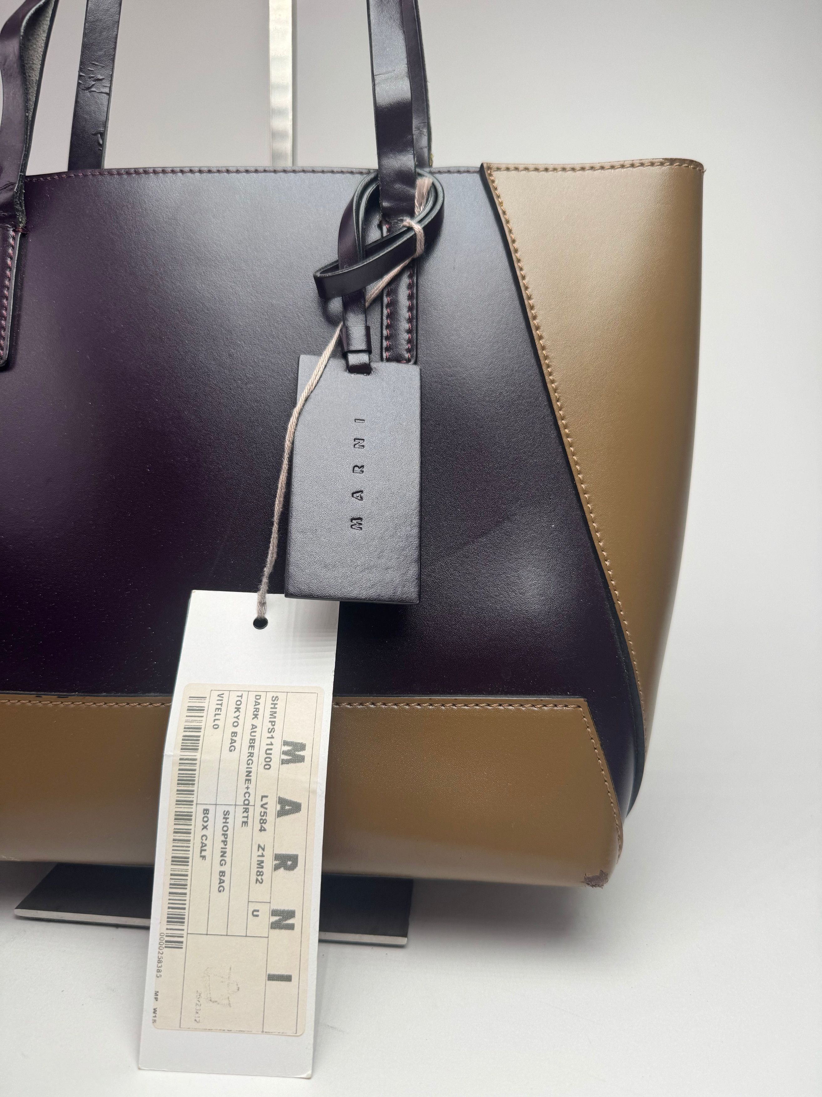 Marni Vintage Leather Bag purple khaki Size ONE SIZE - 3 Thumbnail