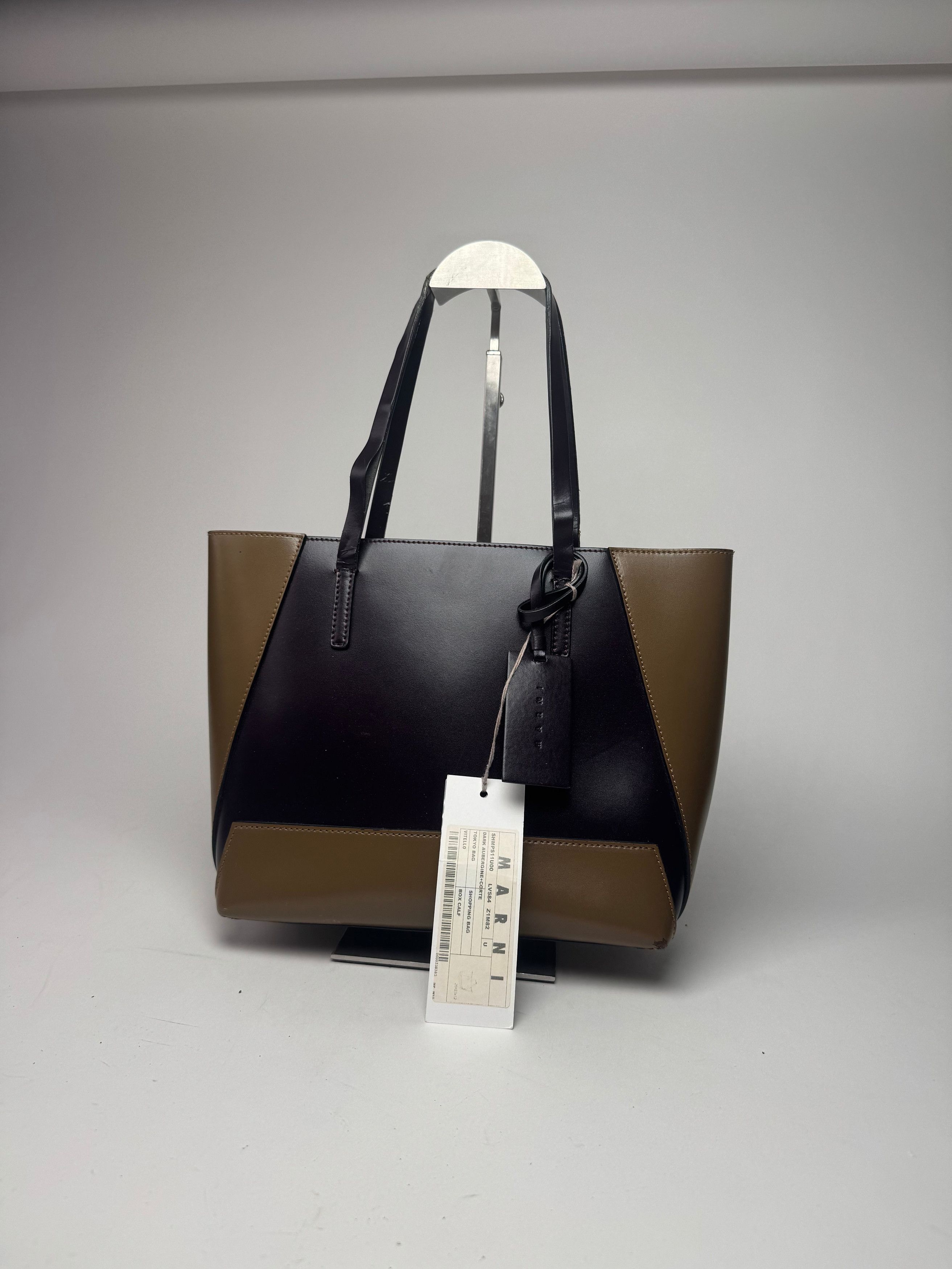 Marni Vintage Leather Bag purple khaki Size ONE SIZE - 6 Thumbnail