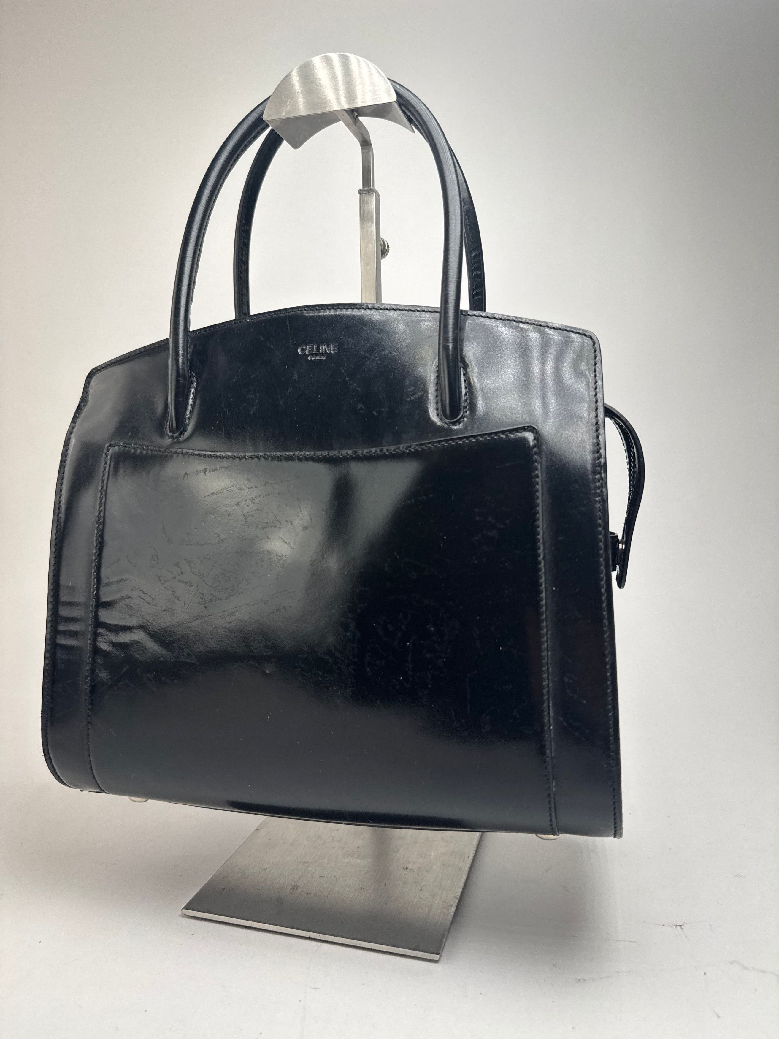 Celine Vintage Paris Patent Leather bag black Size ONE SIZE - 7 Thumbnail