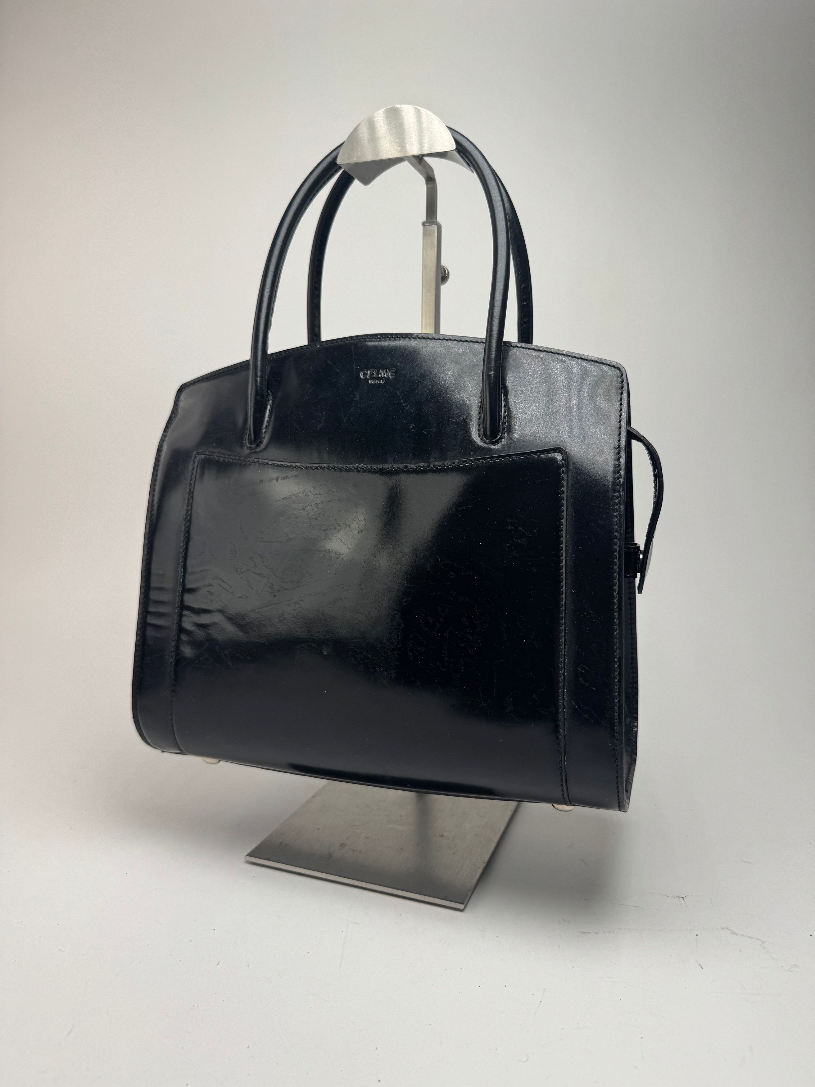 Celine Vintage Paris Patent Leather bag black Size ONE SIZE - 5 Thumbnail