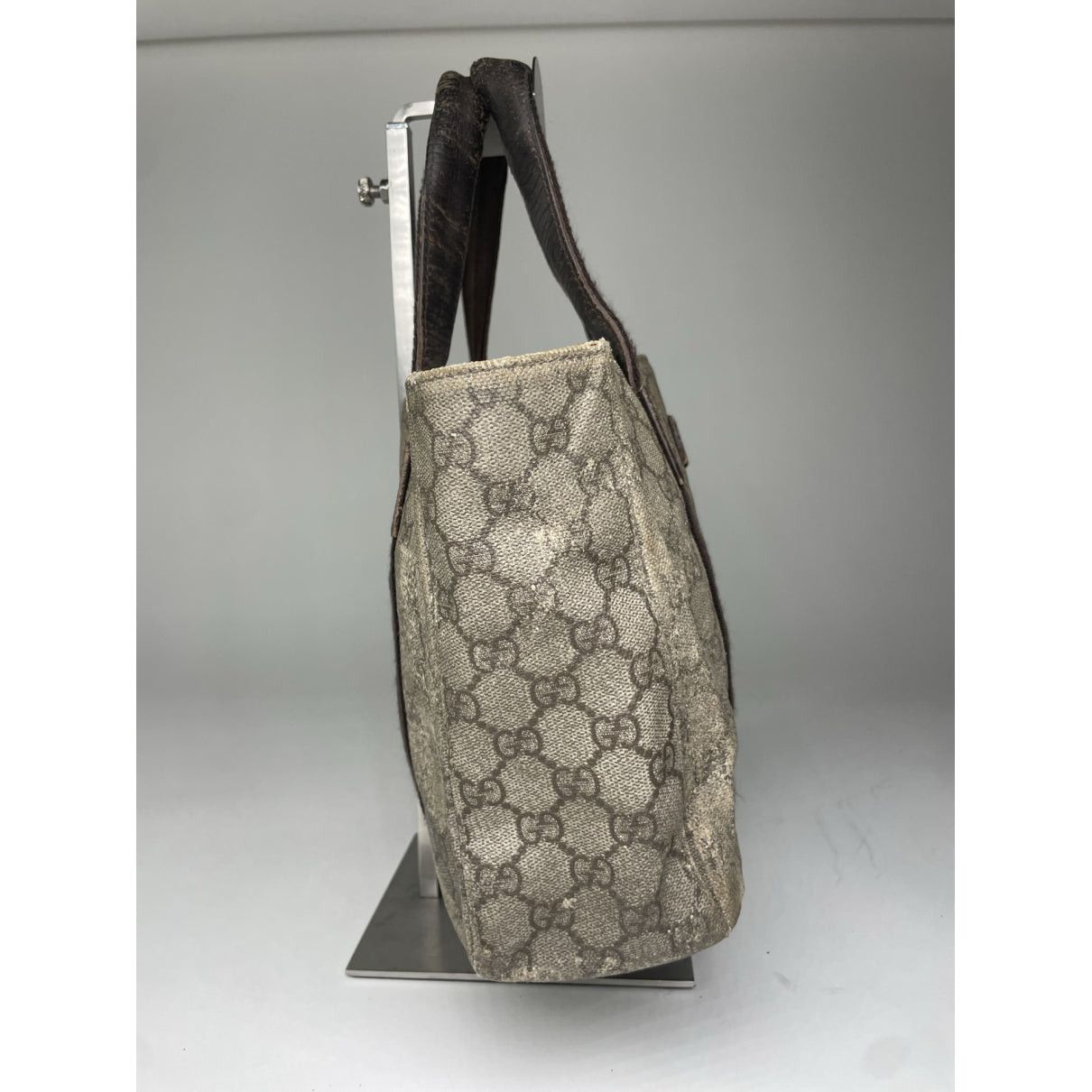 Gucci Ophidia Grey Leather Handbag Size ONE SIZE - 4 Thumbnail