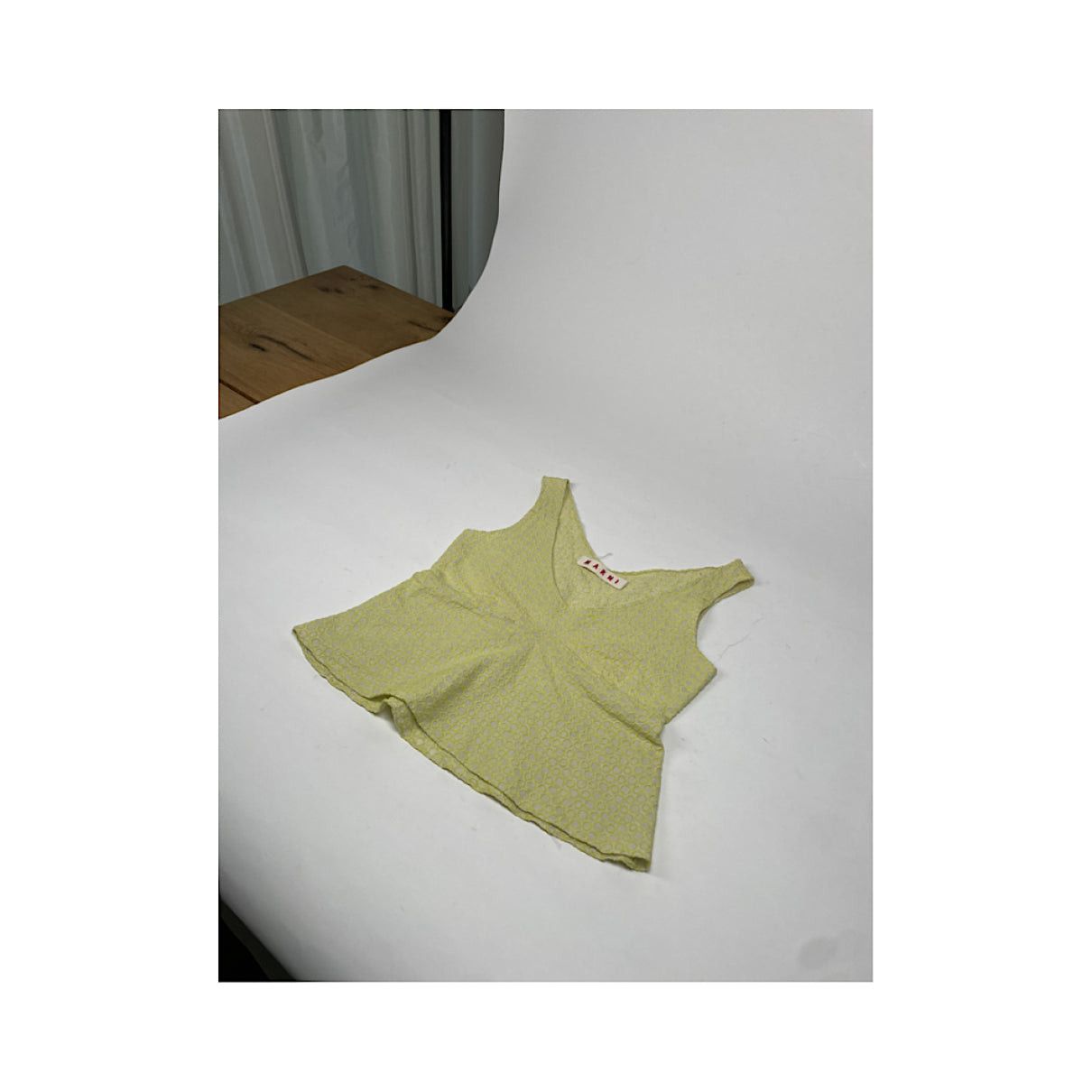 Marni Green Cotton Top Size S / US 4 / IT 40 - 2 Thumbnail