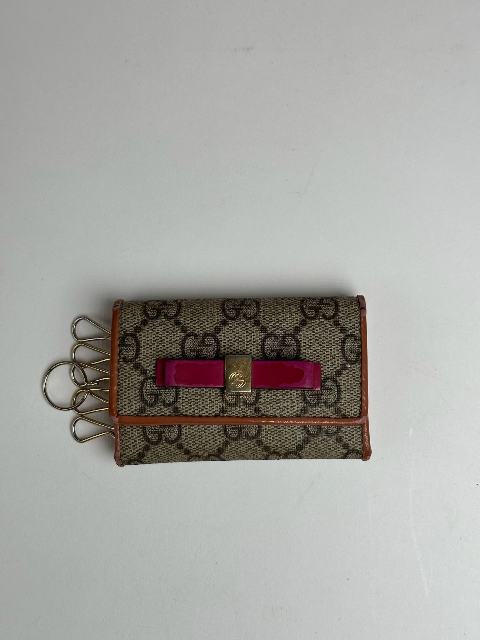 Gucci Vintage Leather Monogram Key Holder Size ONE SIZE - 15 Thumbnail