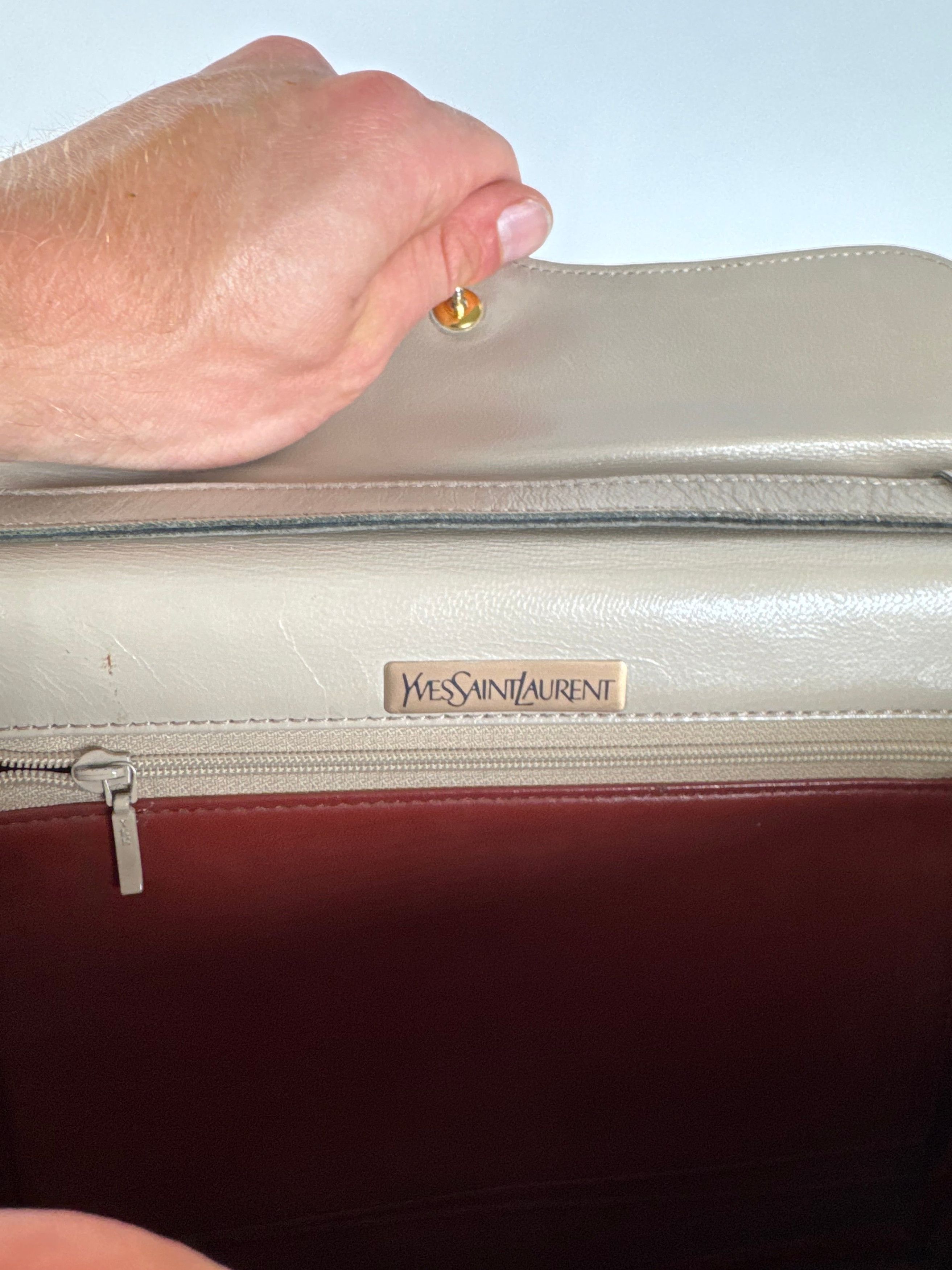 Other Vintage Yves Saint Laurent 2 Way Leather Bag Y-Satchel Size ONE SIZE - 4 Thumbnail