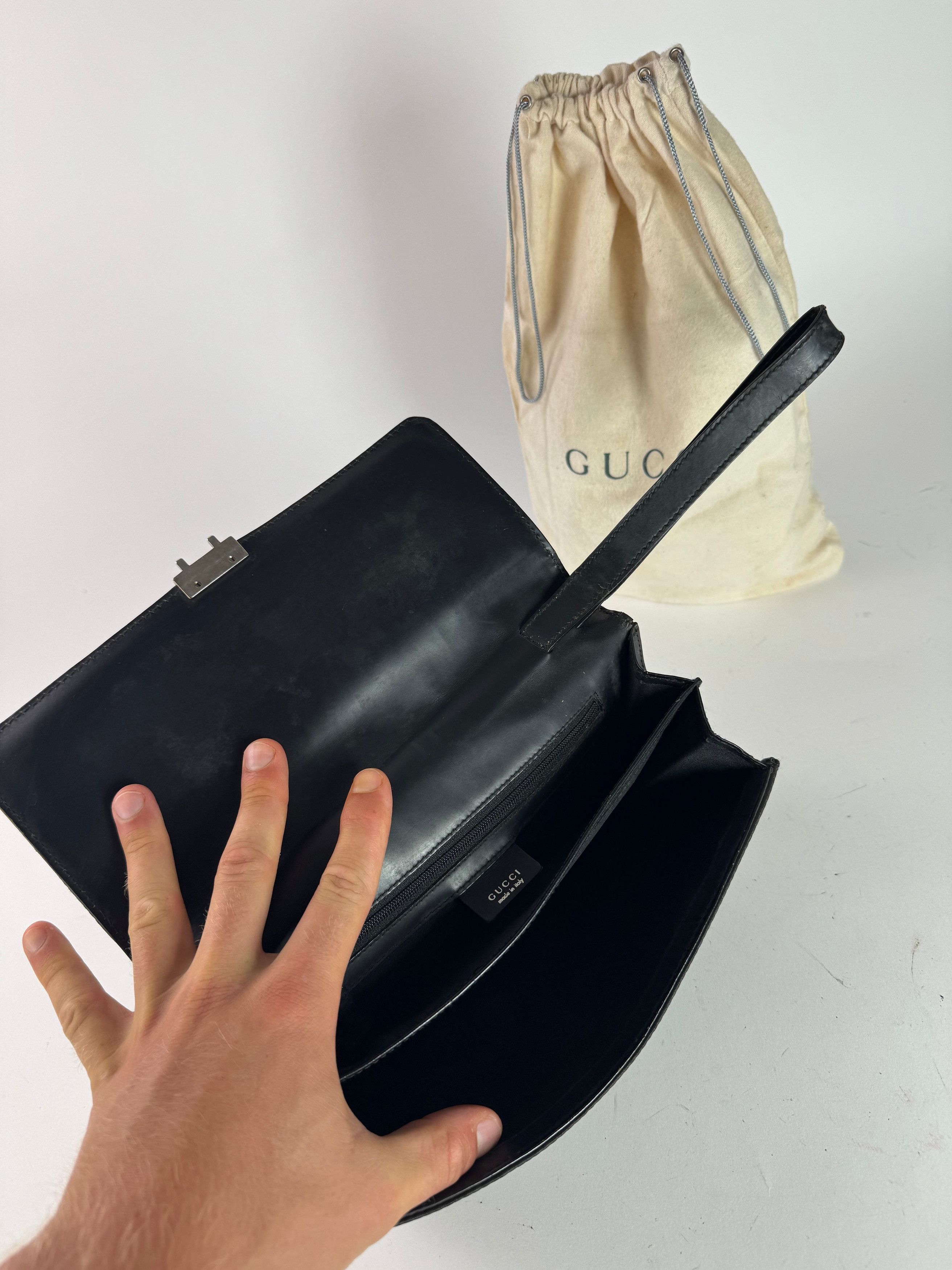 Gucci Vintage Monogramm Clutch Black Size ONE SIZE - 3 Thumbnail