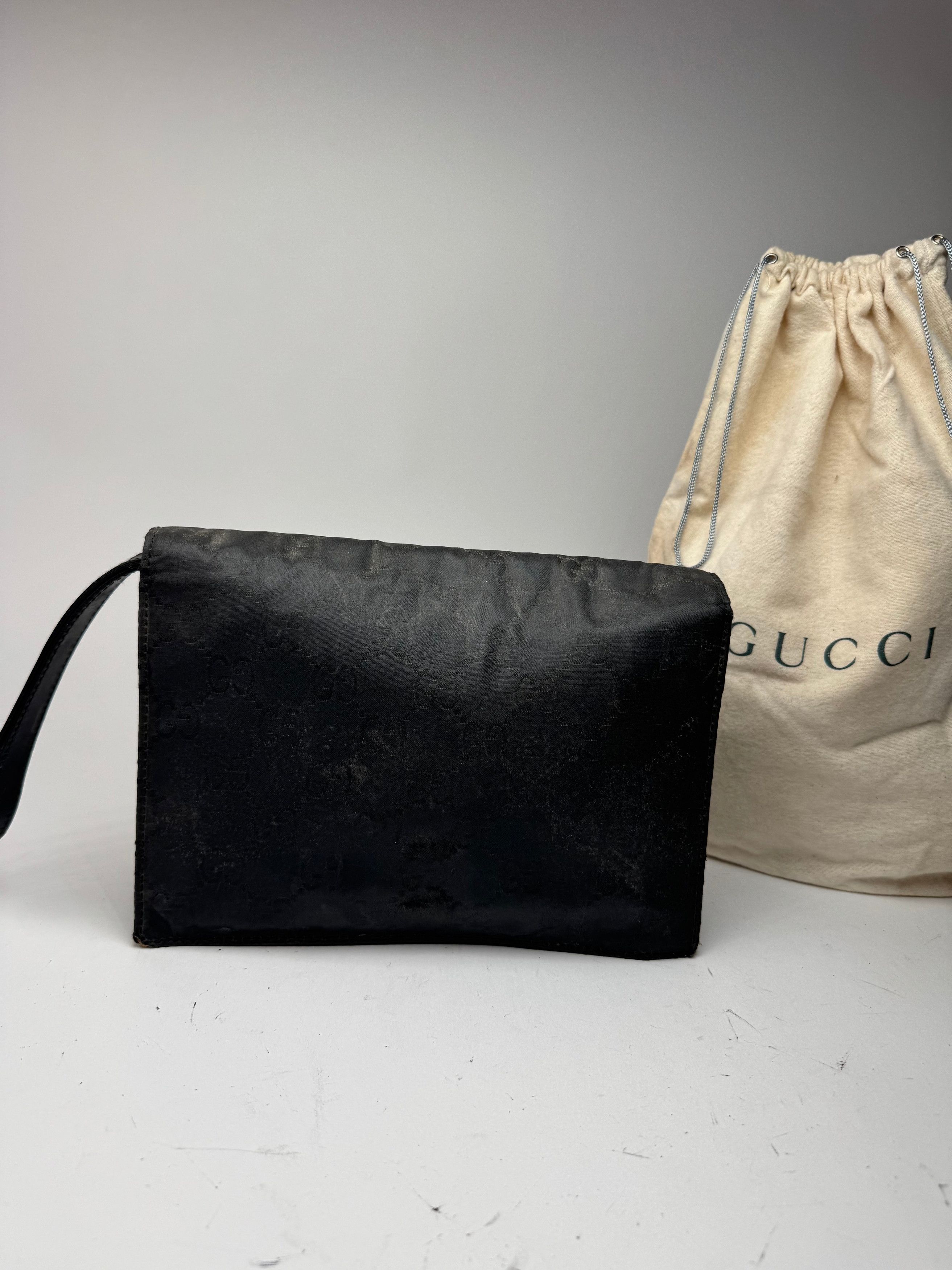 Gucci Vintage Monogramm Clutch Black Size ONE SIZE - 9 Thumbnail
