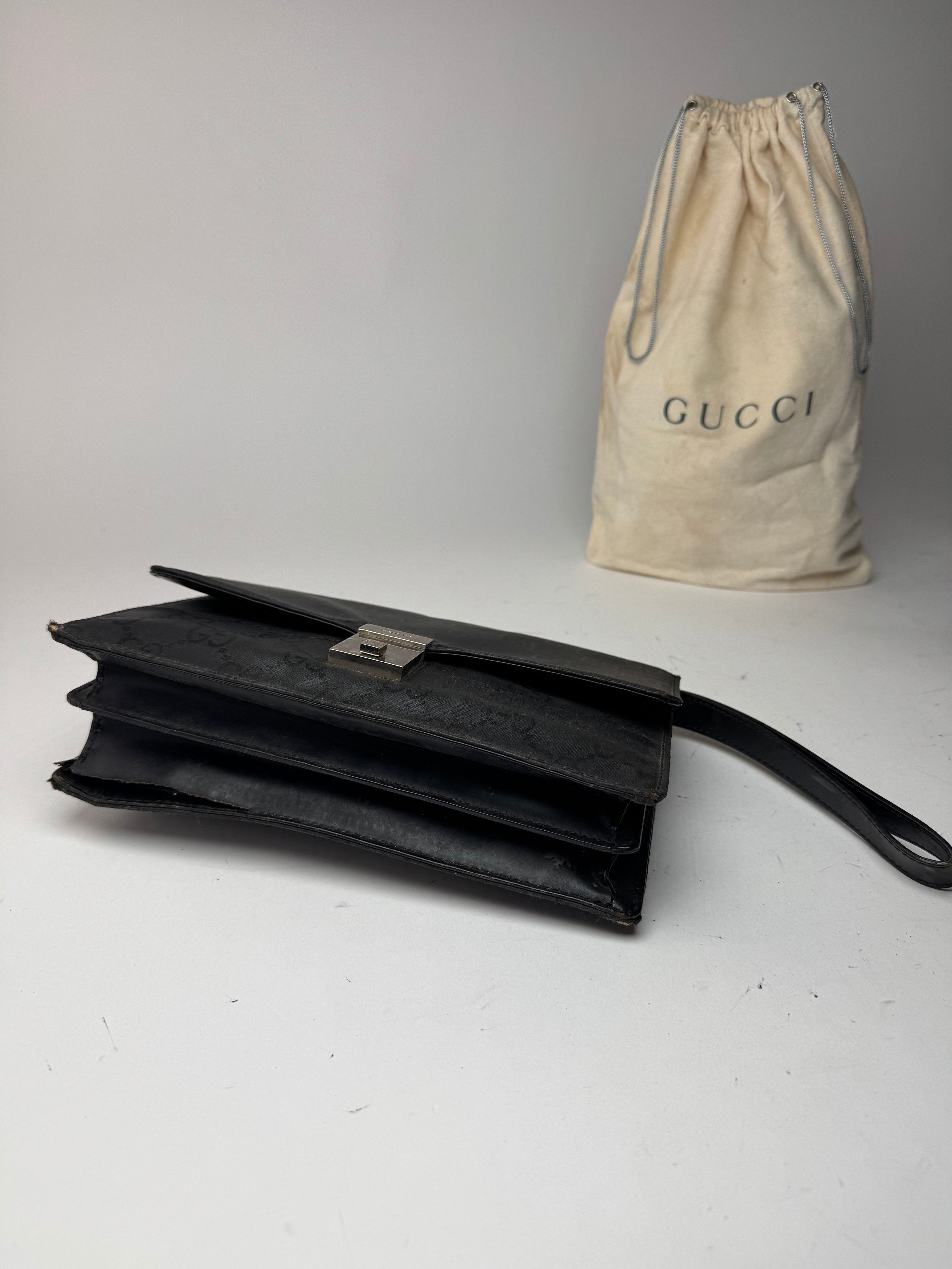 Gucci Vintage Monogramm Clutch Black Size ONE SIZE - 12 Thumbnail