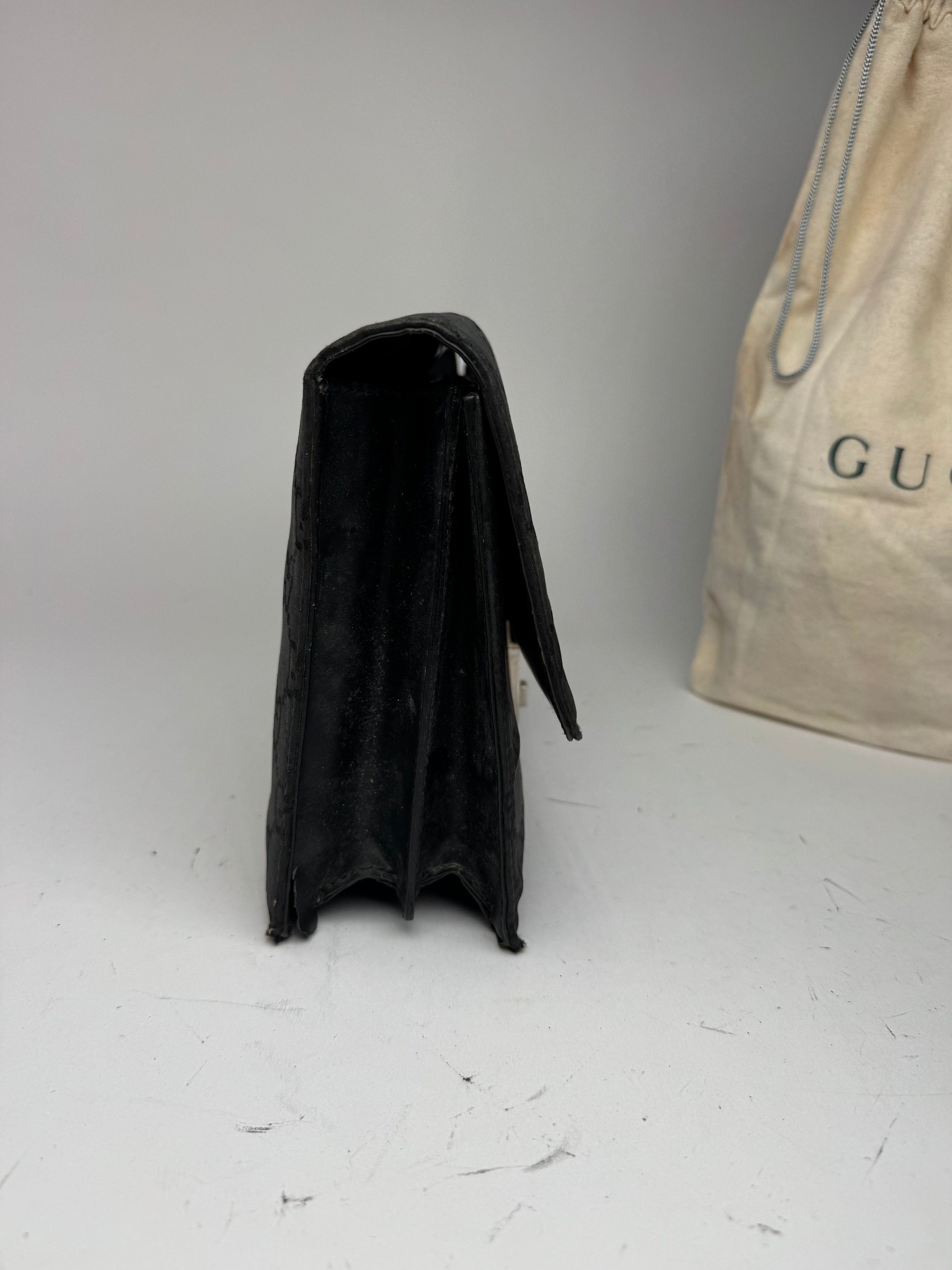 Gucci Vintage Monogramm Clutch Black Size ONE SIZE - 10 Thumbnail