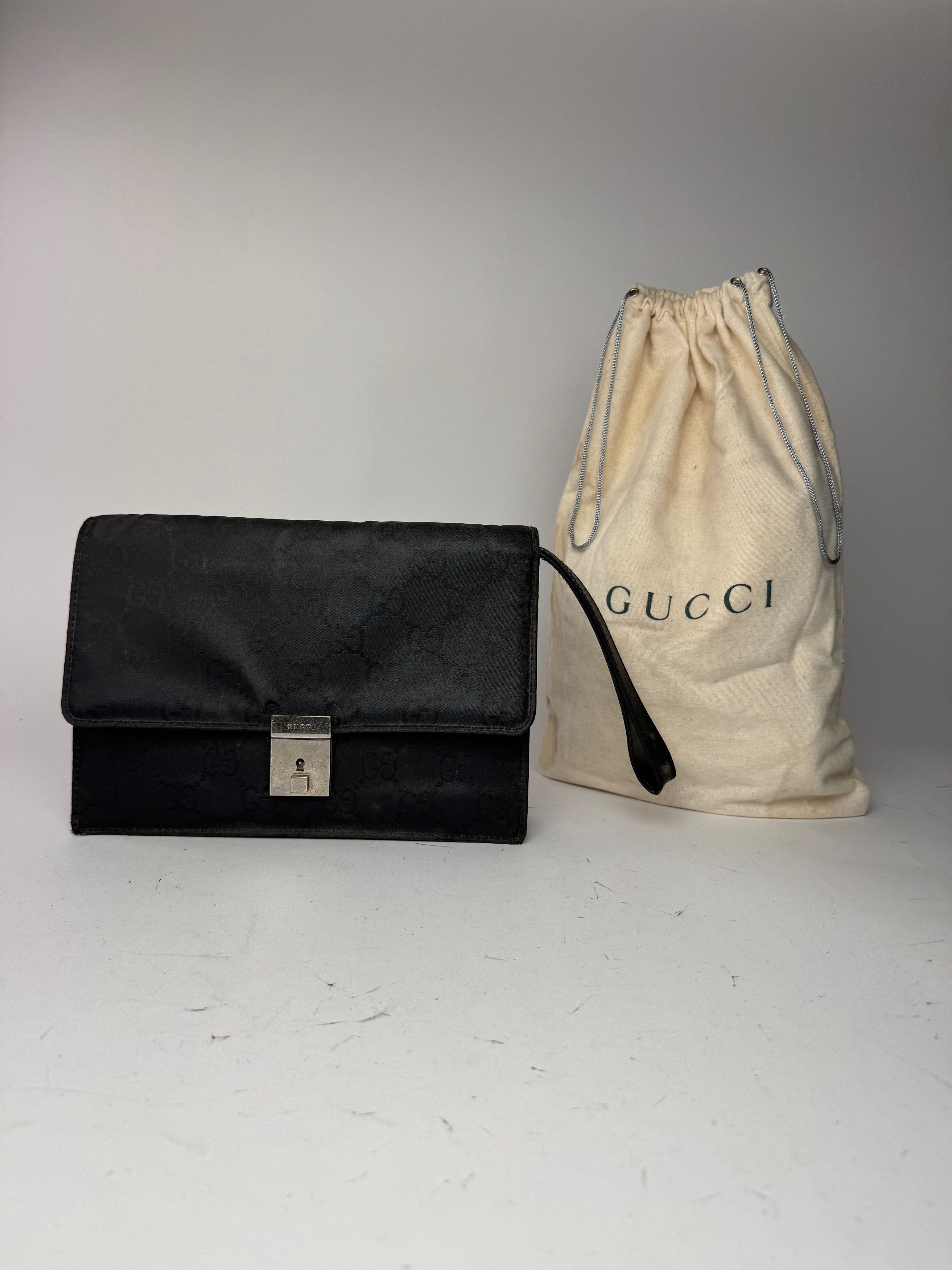 Gucci Vintage Monogramm Clutch Black Size ONE SIZE - 8 Thumbnail