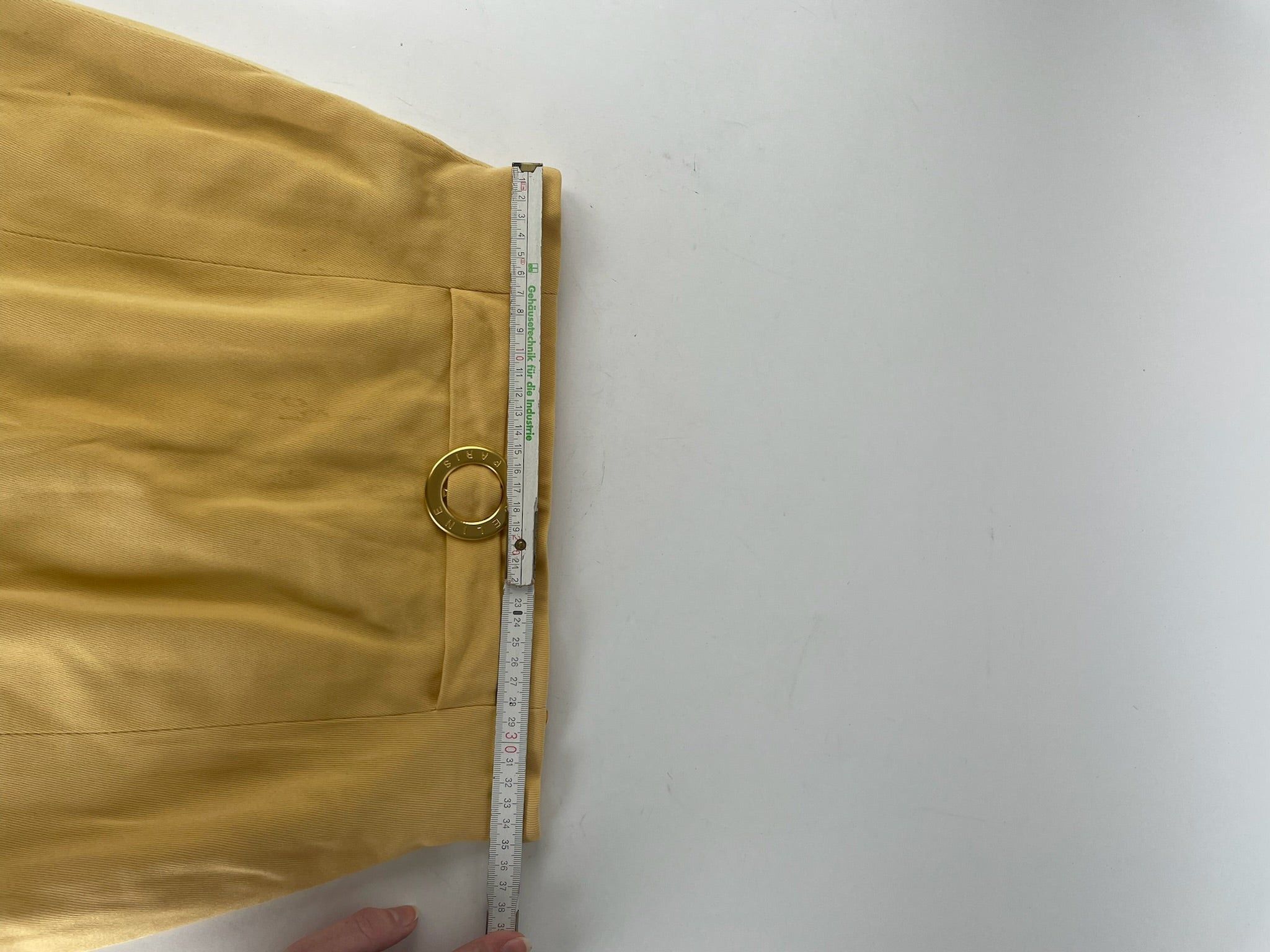 Celine Vintage Paris Skirt Yellow 38/M Size 28" / US 6 / IT 42 - 13 Thumbnail