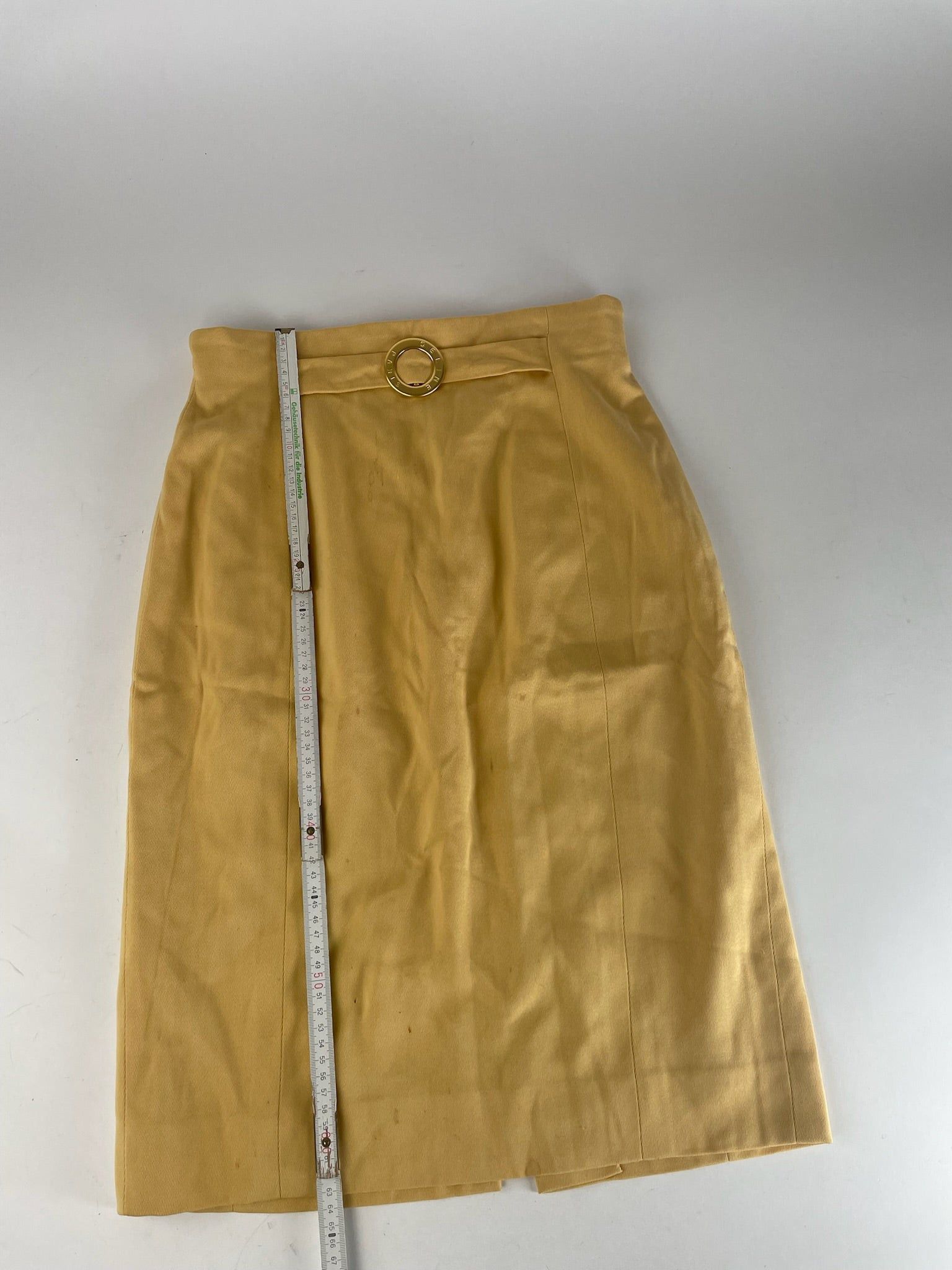 Celine Vintage Paris Skirt Yellow 38/M Size 28" / US 6 / IT 42 - 15 Thumbnail