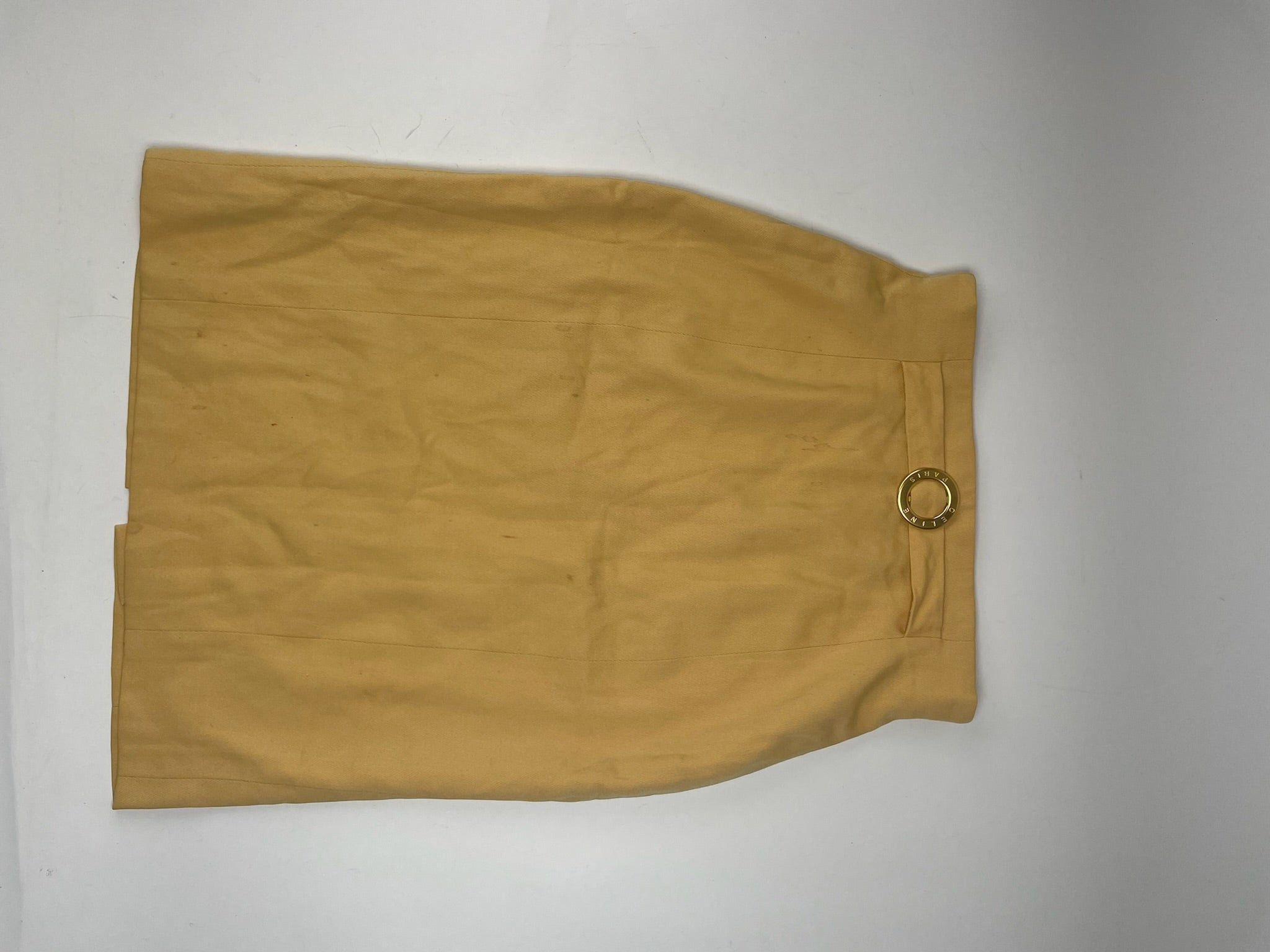Celine Vintage Paris Skirt Yellow 38/M Size 28" / US 6 / IT 42 - 11 Thumbnail