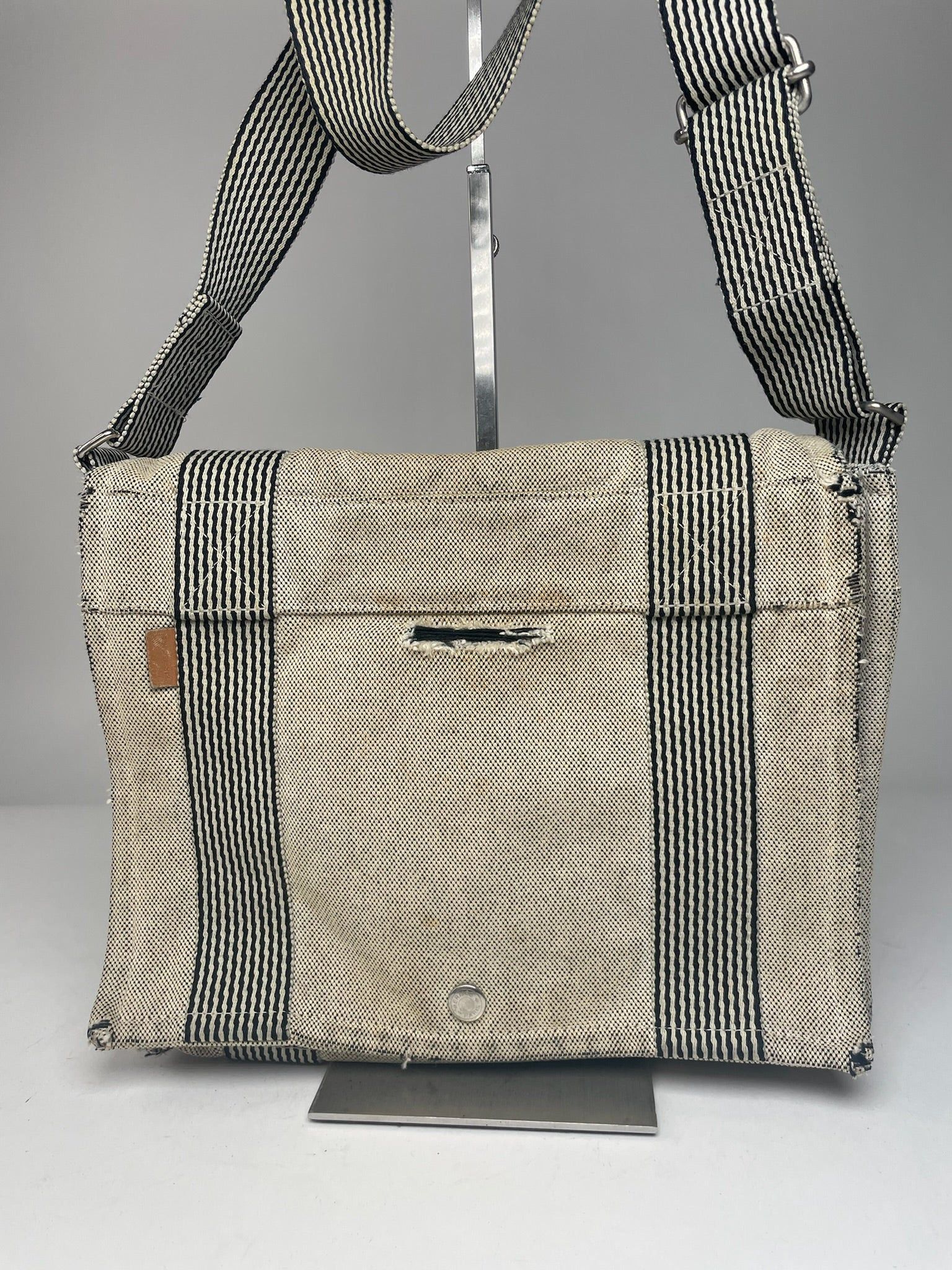 Other Vintage Hermes Canvas Shoulder Bag Beige Size ONE SIZE - 12 Thumbnail