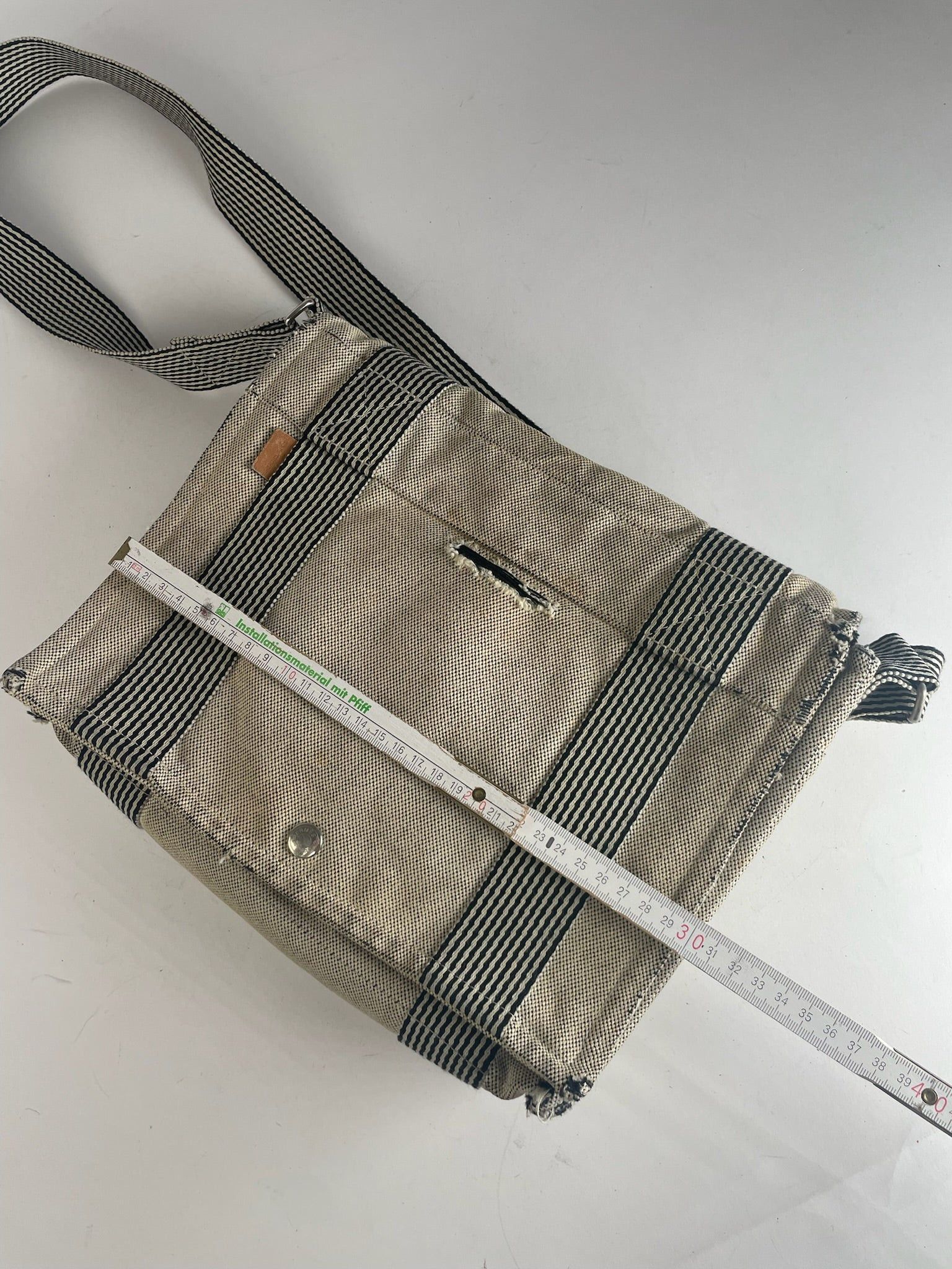 Other Vintage Hermes Canvas Shoulder Bag Beige Size ONE SIZE - 14 Thumbnail