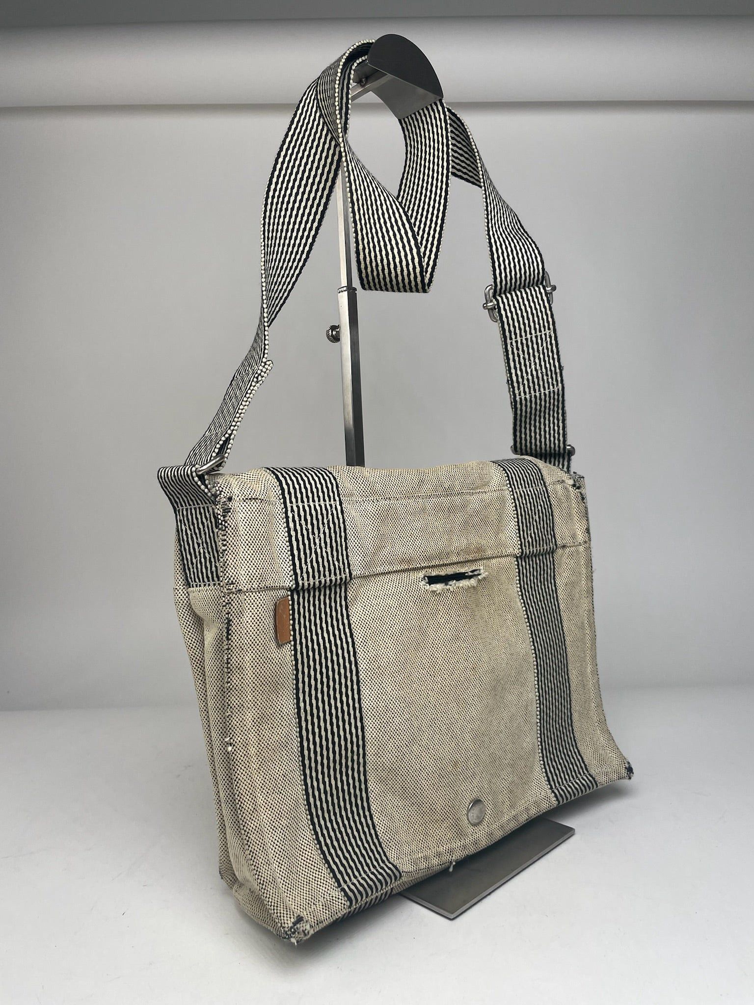 Other Vintage Hermes Canvas Shoulder Bag Beige Size ONE SIZE - 10 Thumbnail