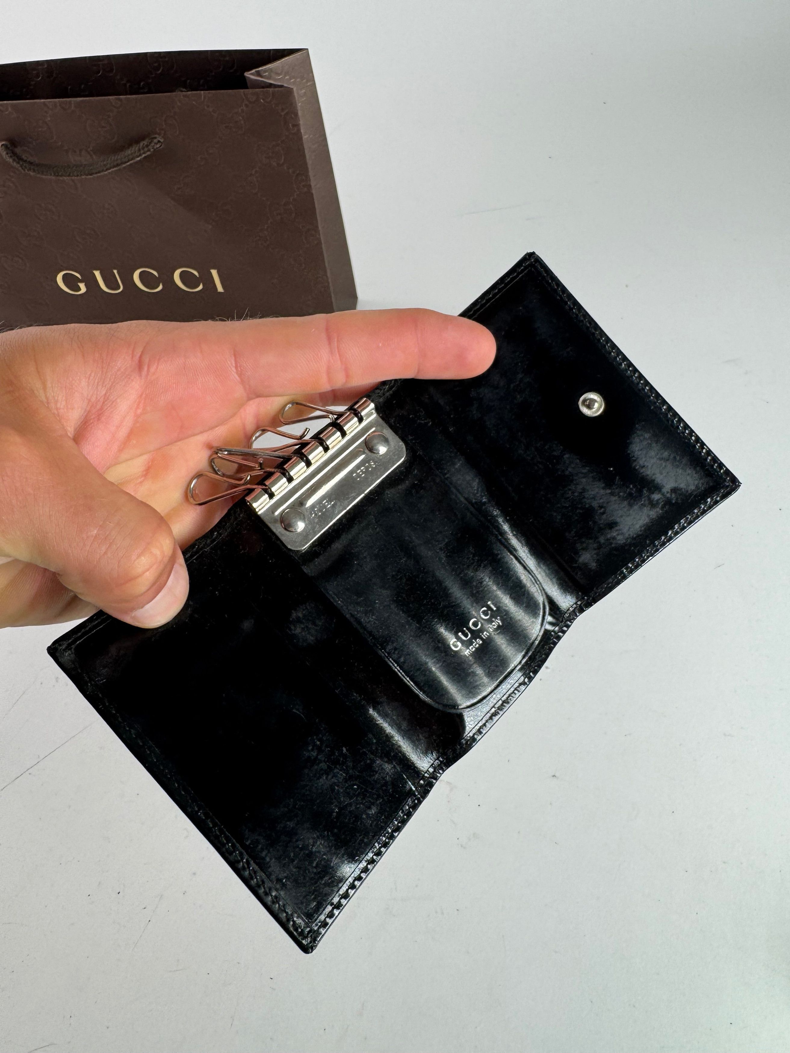 Gucci Vintage GG patent leather Key Holder black Size ONE SIZE - 6 Thumbnail