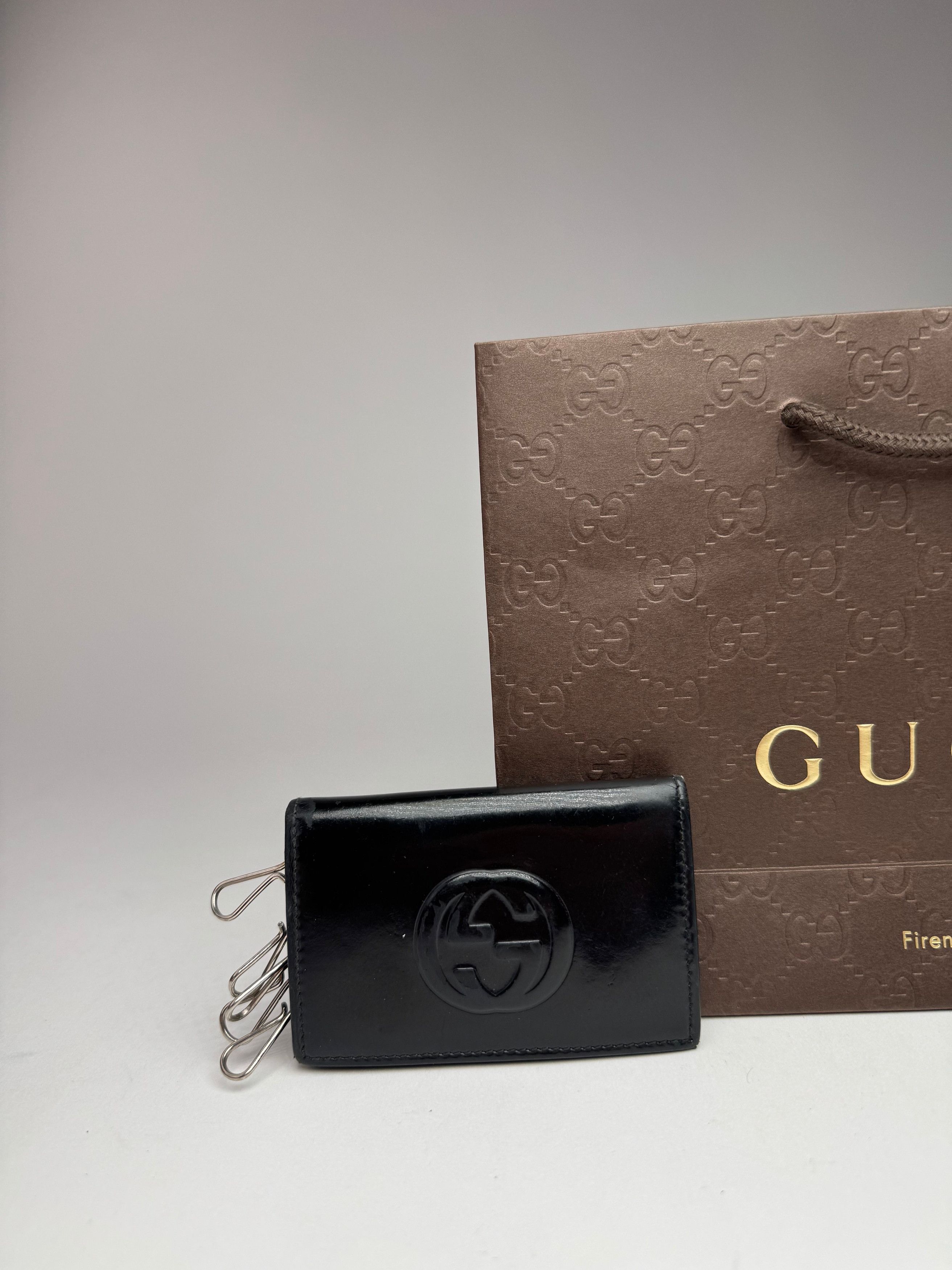 Gucci Vintage GG patent leather Key Holder black Size ONE SIZE - 2 Thumbnail