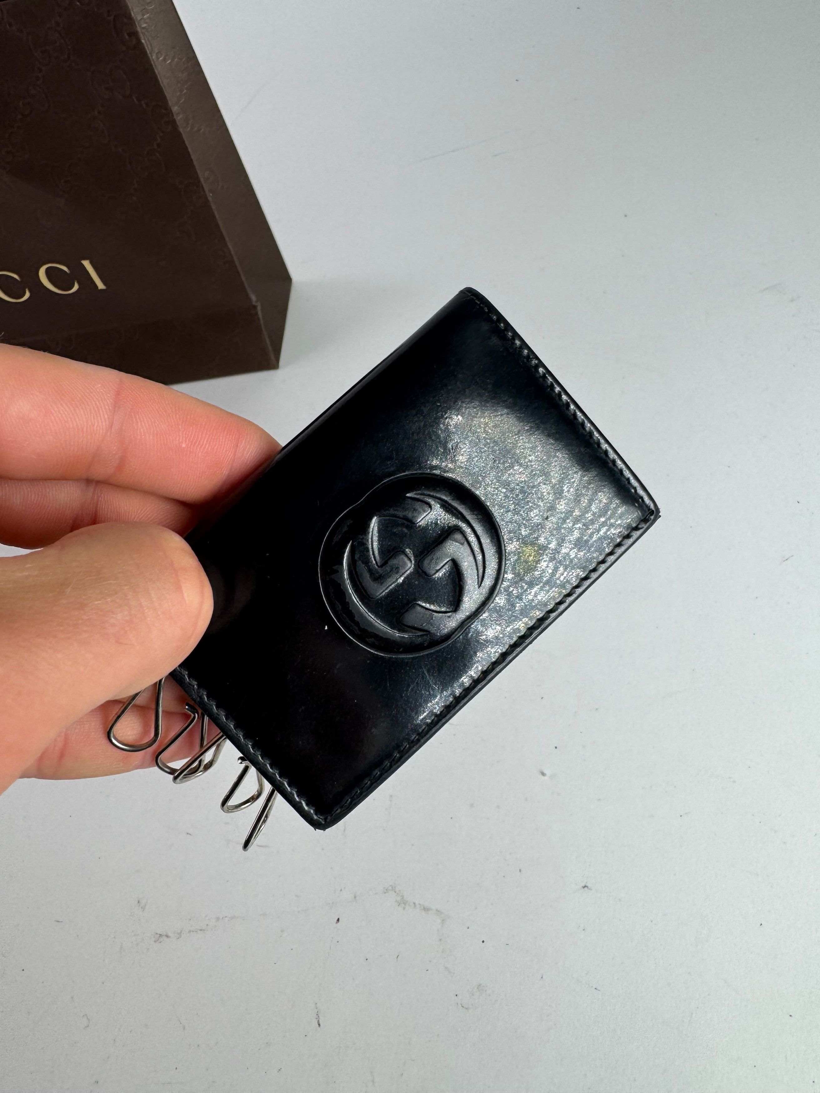 Gucci Vintage GG patent leather Key Holder black Size ONE SIZE - 4 Thumbnail