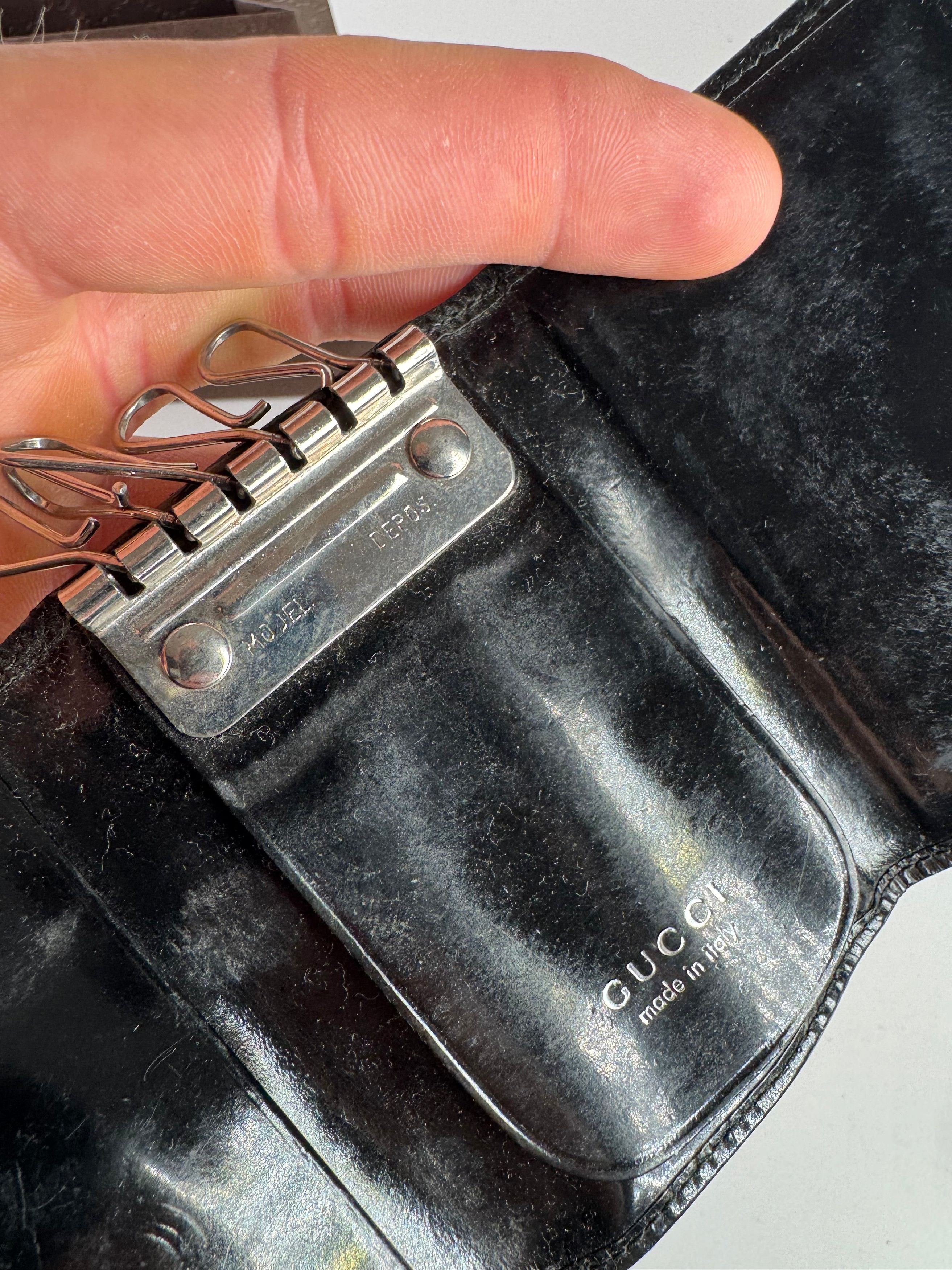 Gucci Vintage GG patent leather Key Holder black Size ONE SIZE - 9 Thumbnail