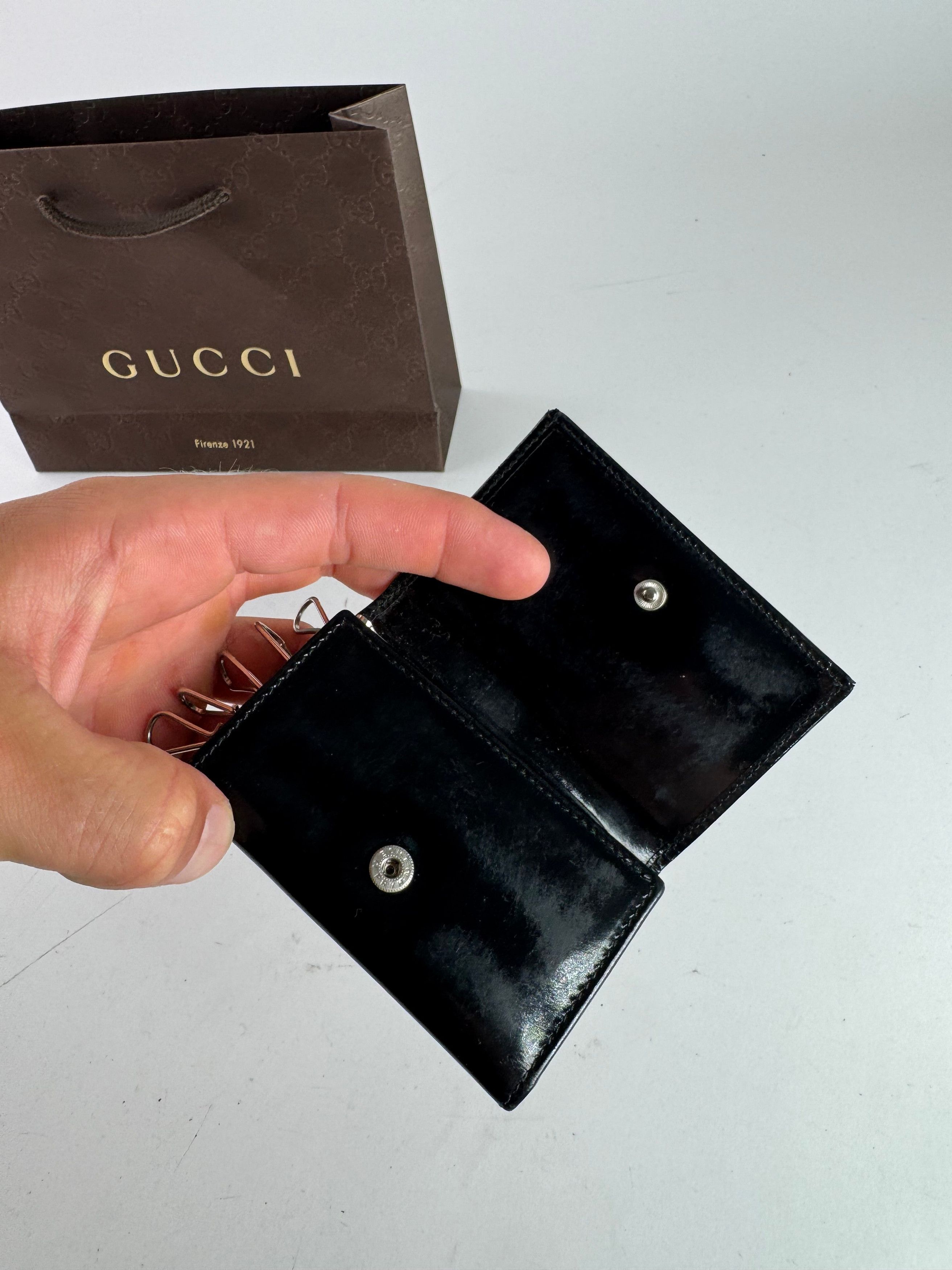 Gucci Vintage GG patent leather Key Holder black Size ONE SIZE - 5 Thumbnail